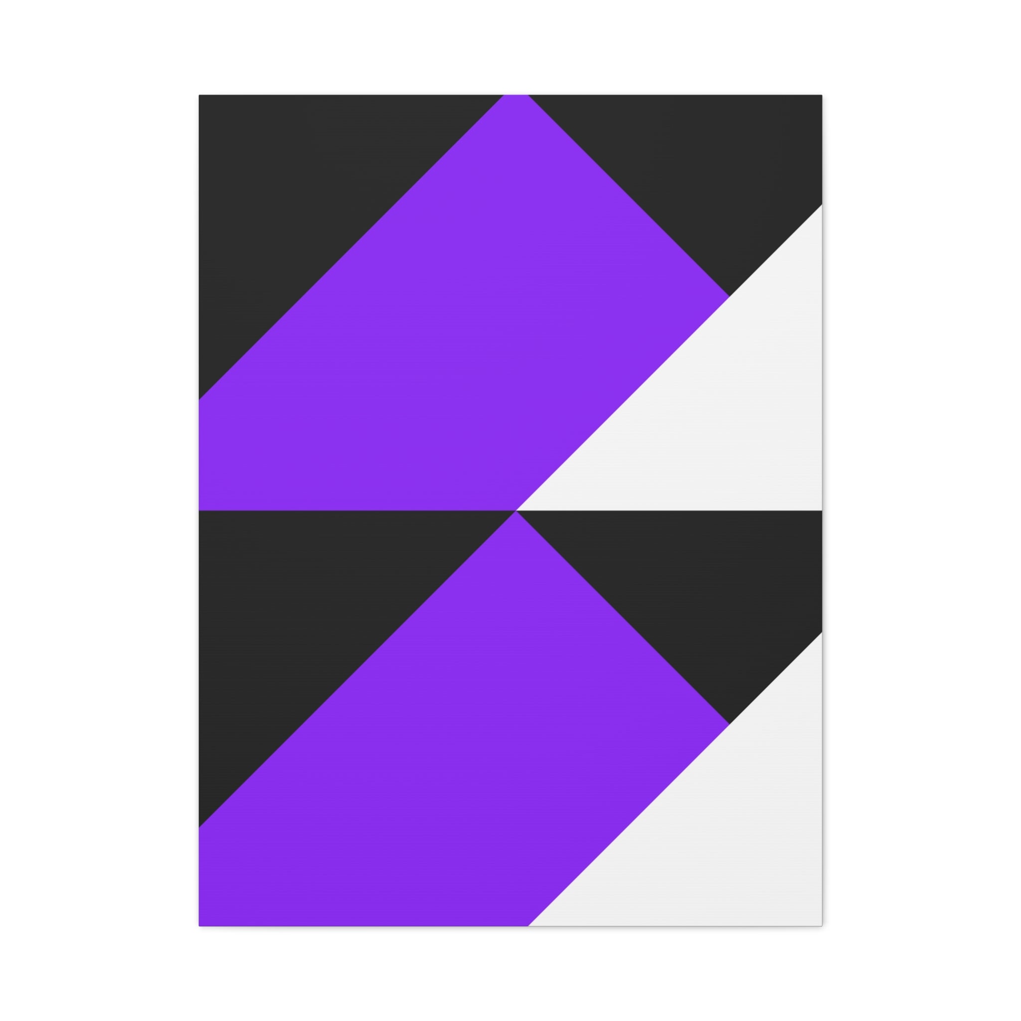 Geometric Purple Triangle Canvas Art