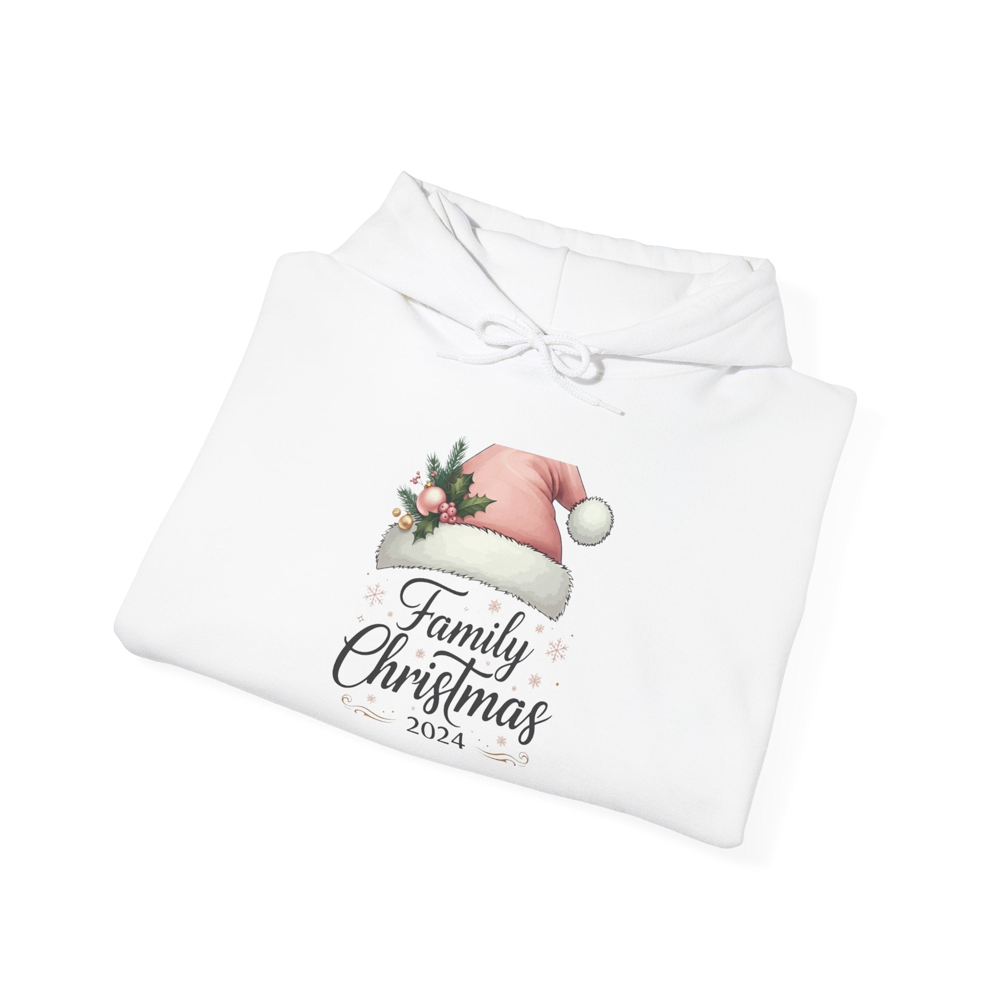 Pink Santa Hat Family Christmas Hoodie 2024