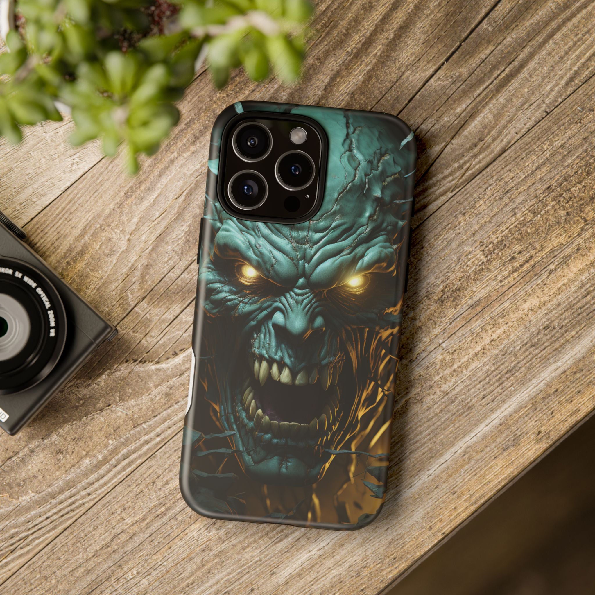 Monstrous Roar Hexagon Stone iPhone Case