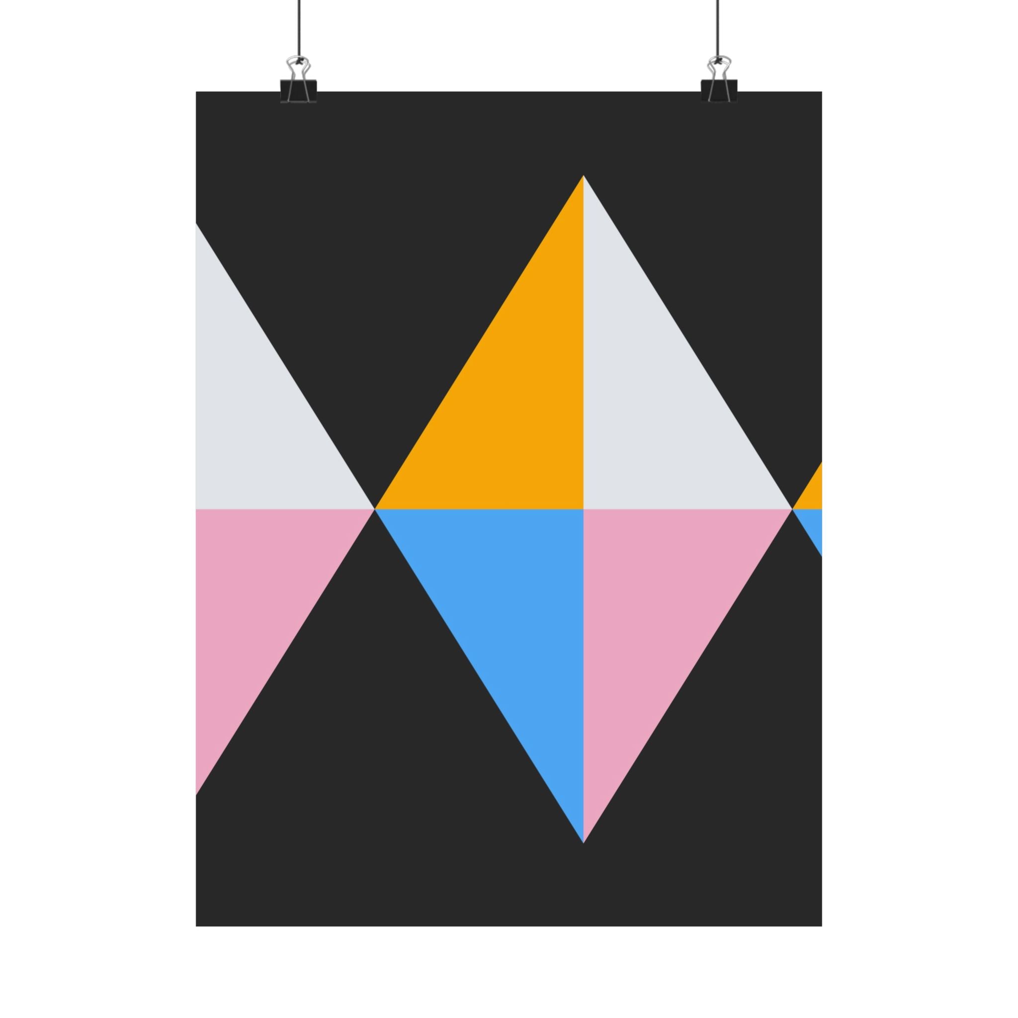 Geometric Triangle Art Poster