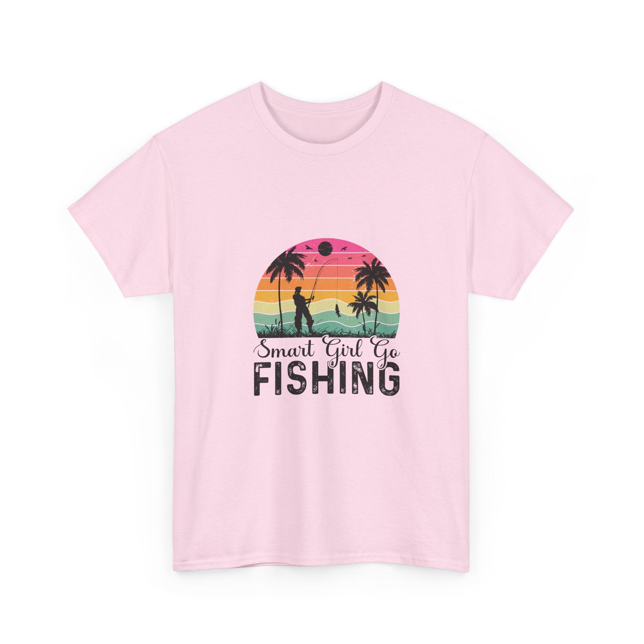 Smart Girl Go Fishing Retro T-Shirt