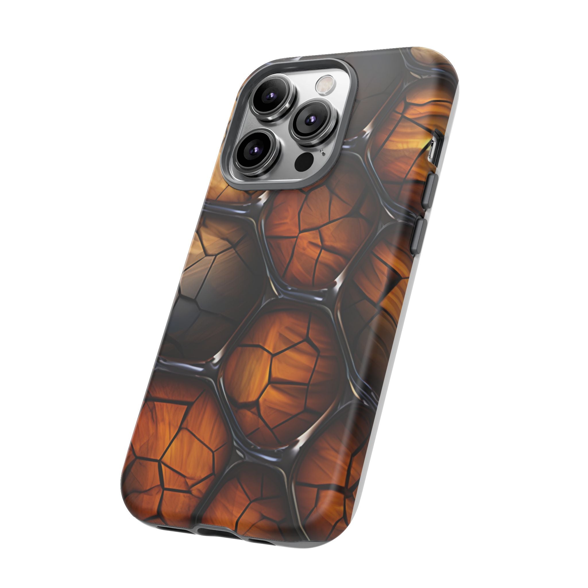 Cracked Wood Honeycomb iPhone Case