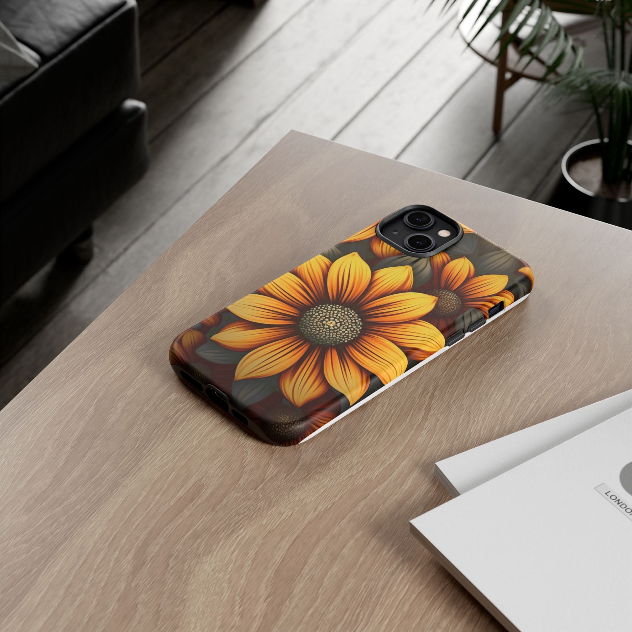 Sunburst Hexagon iPhone Case - Rugged Texture