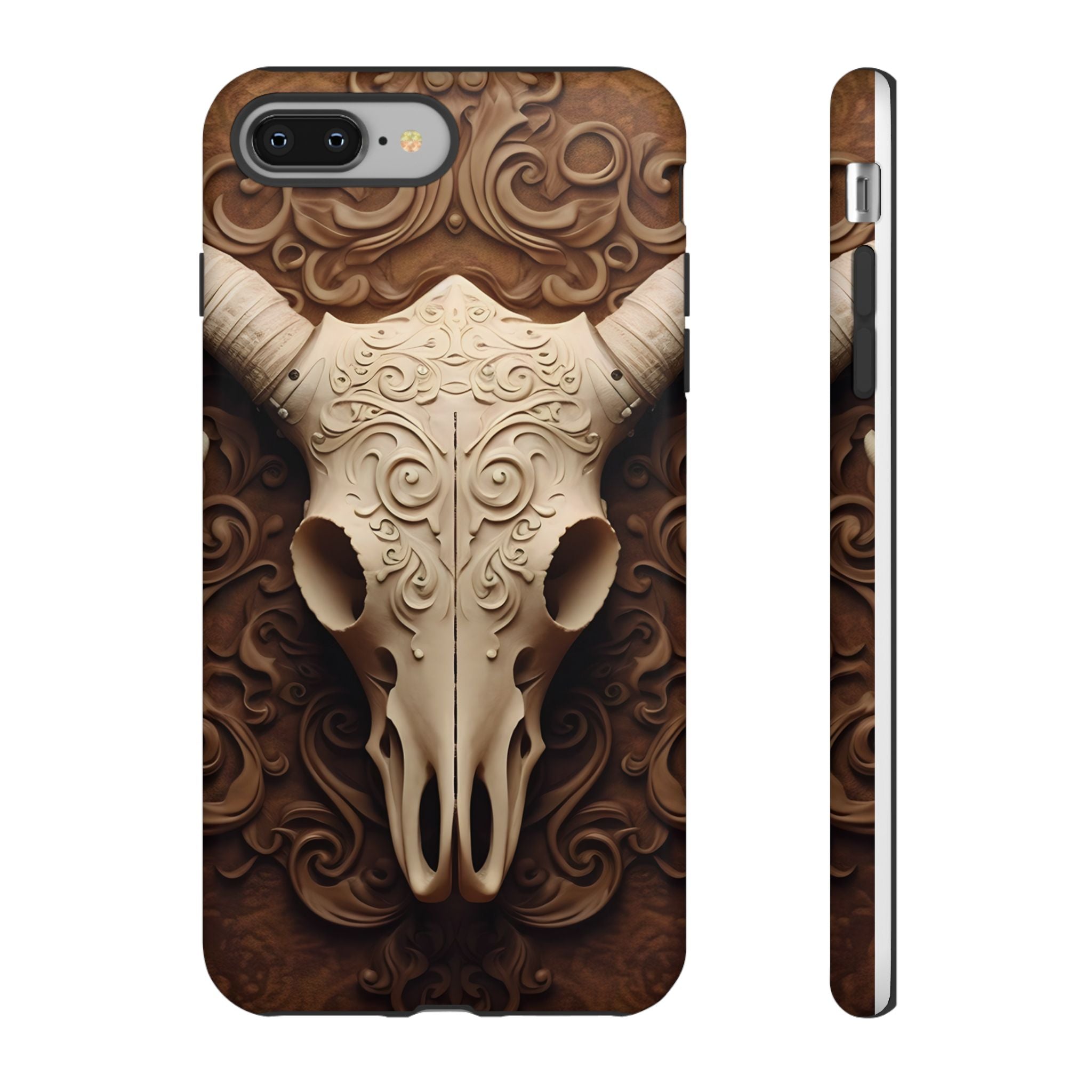 Baroque Ram Skull Hexagon Stone iPhone Case