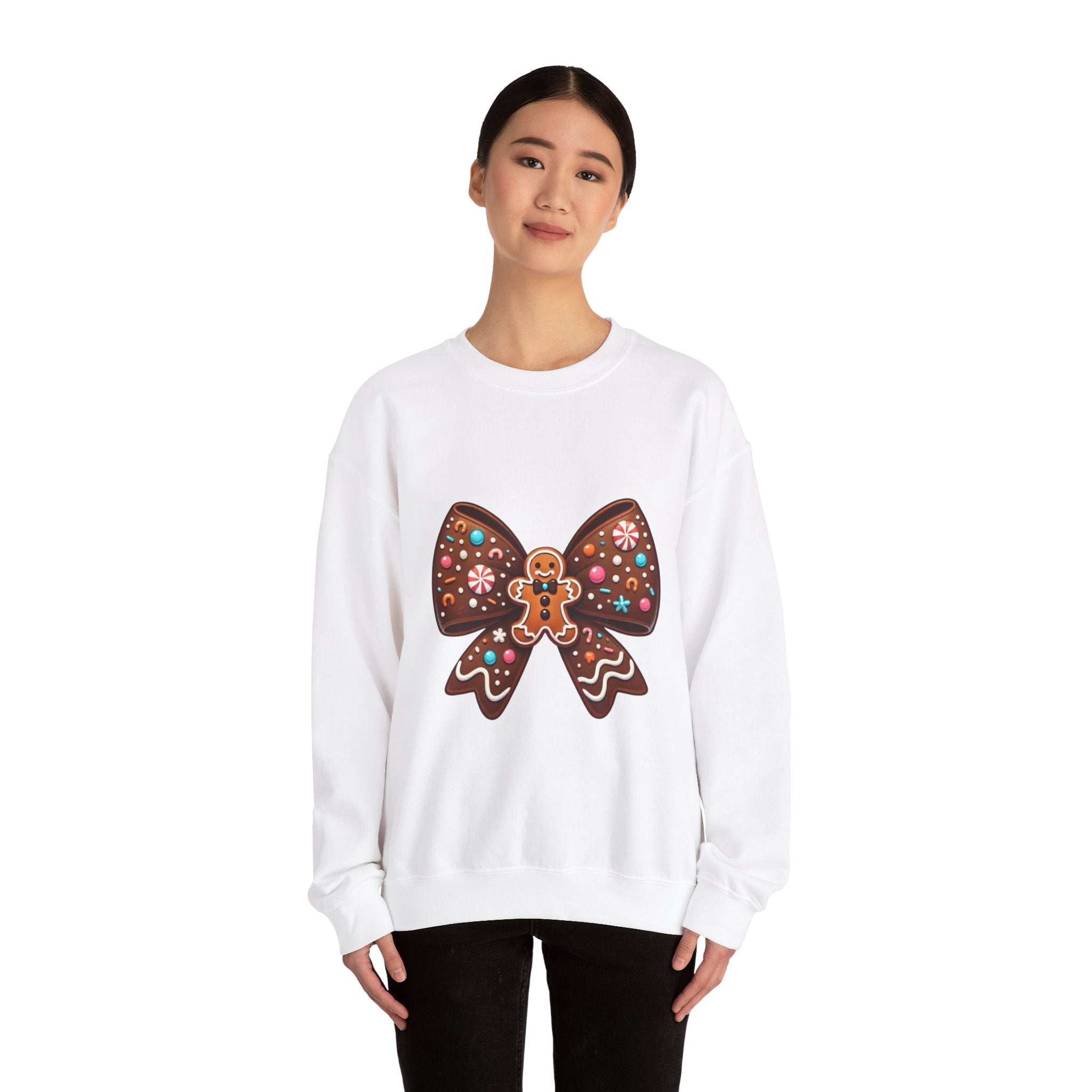 Gingerbread Bow Christmas Sweatshirt