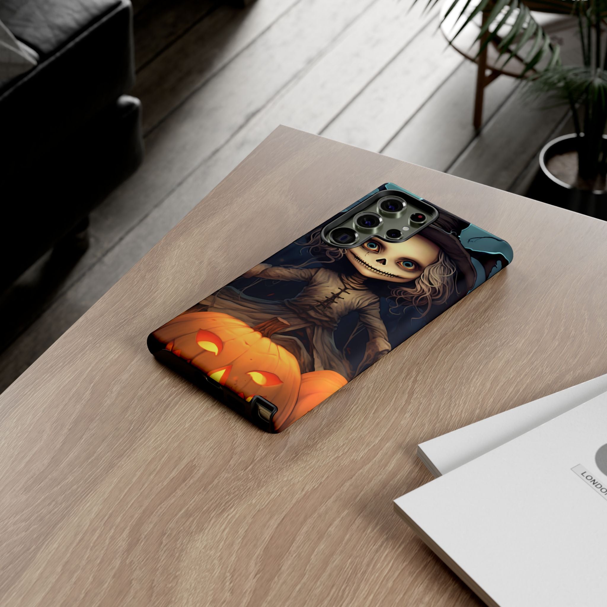 Spooky Skull Girl Halloween Samsung Case