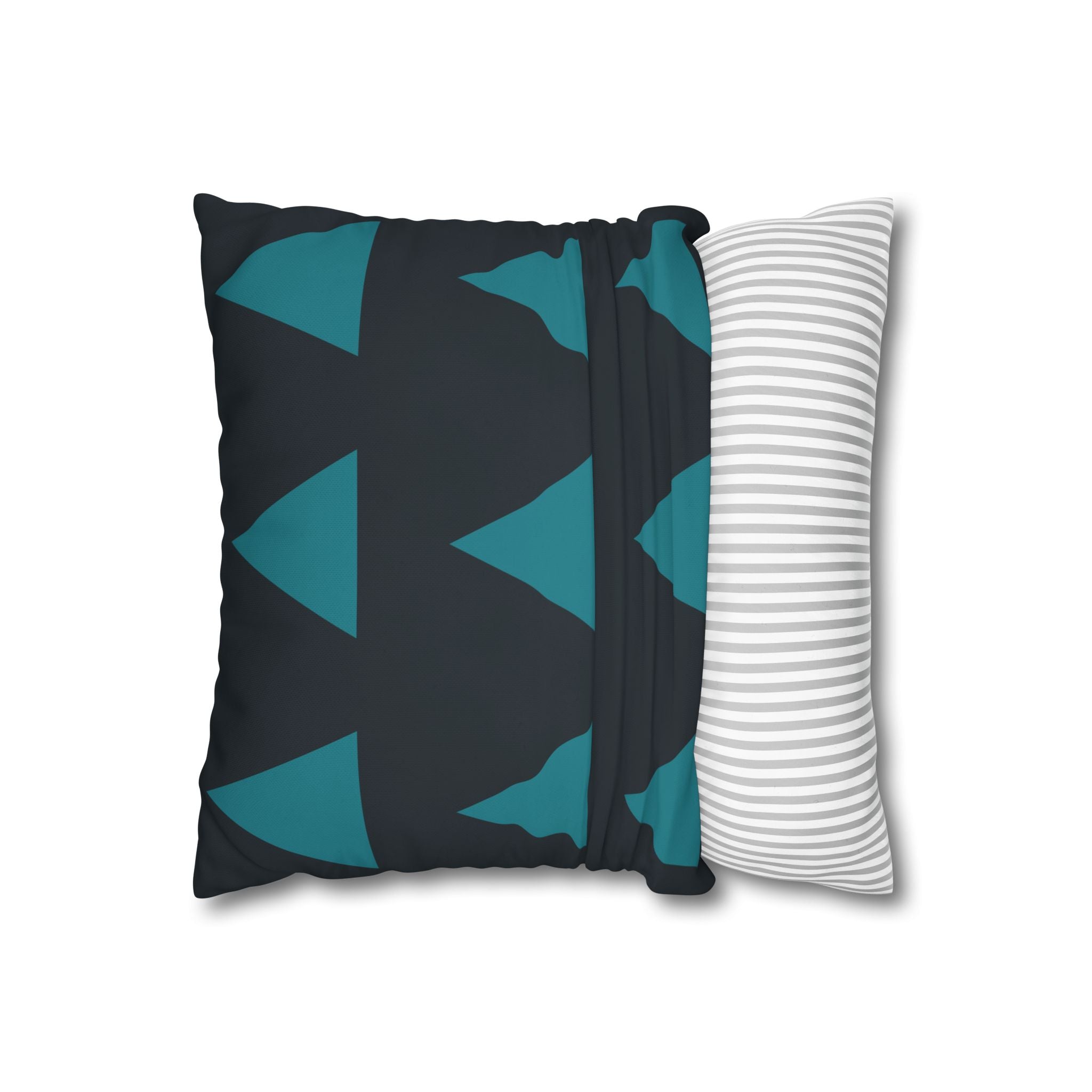 Teal Triangle Geometric Pillowcase