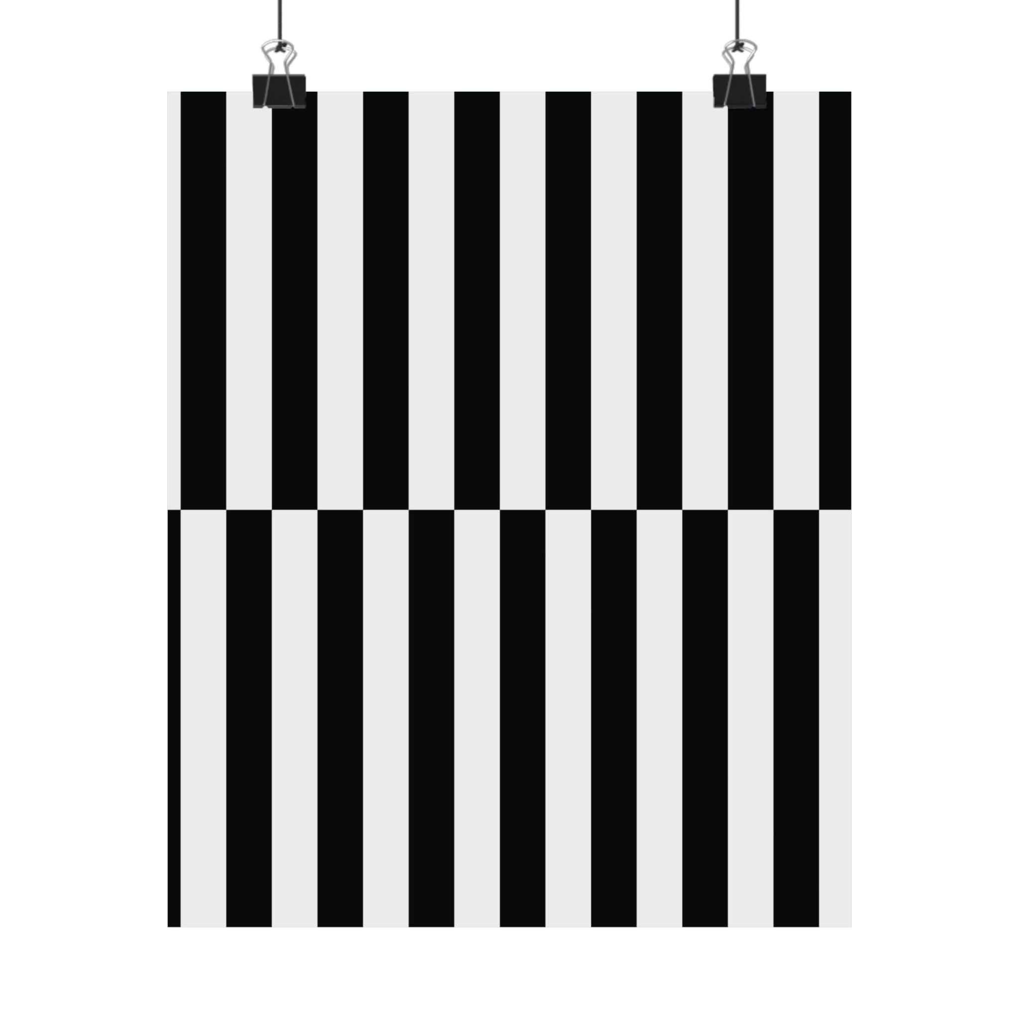 Op Art Stripe Shift Vertical Poster