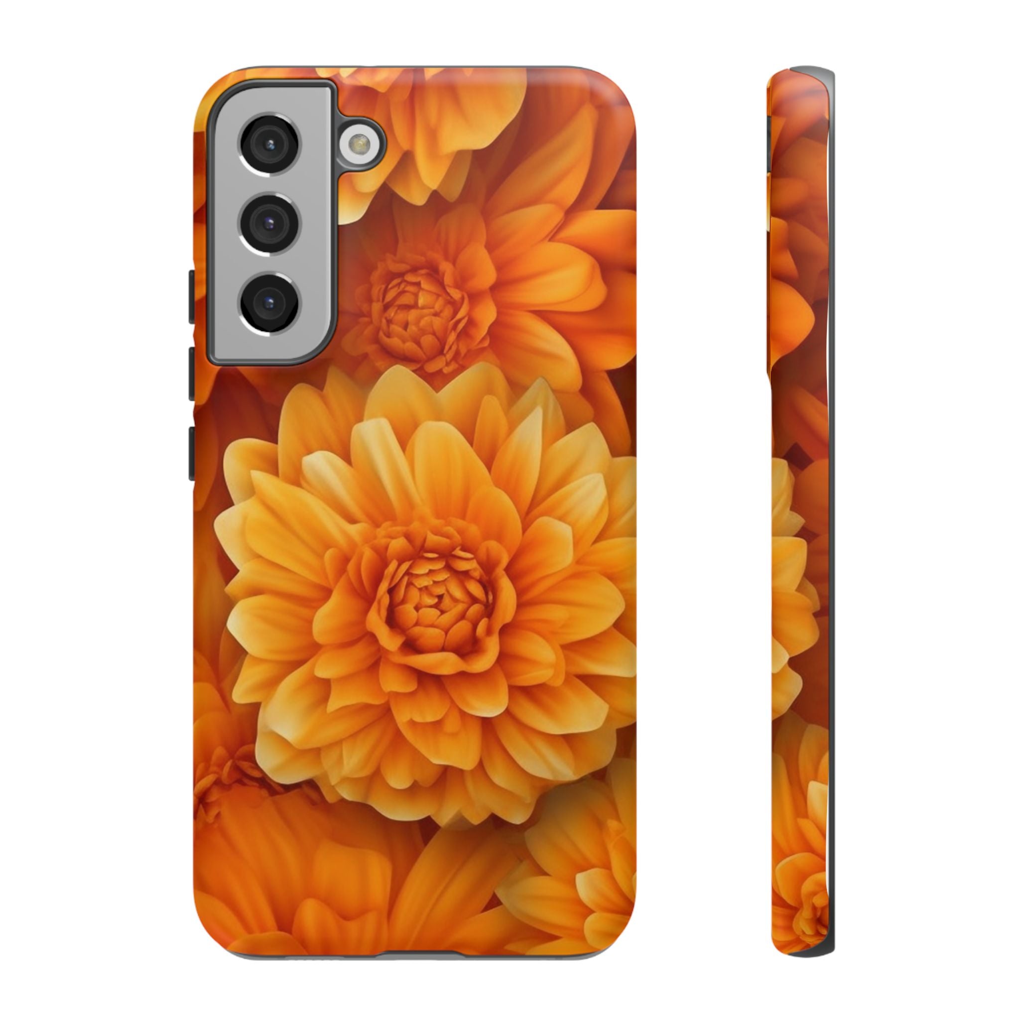 Orange Dahlia Bloom Samsung Case