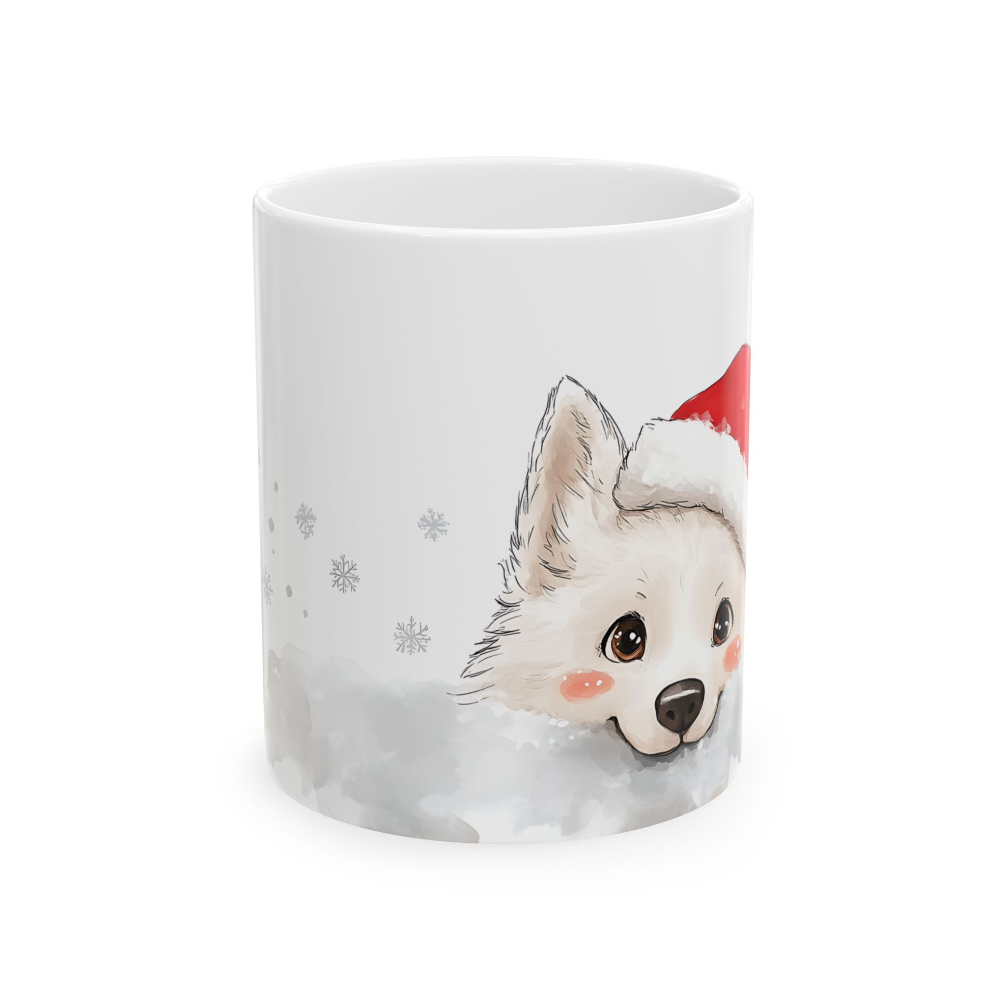 Snowy Santa Pup Mug - Christmas Gift