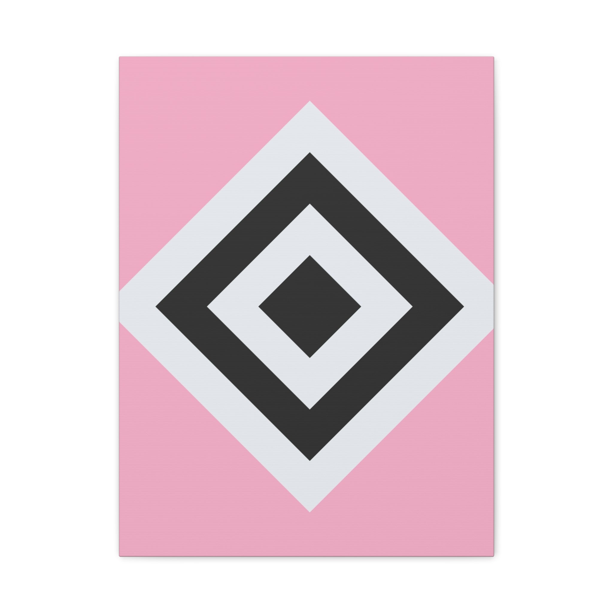 Geometric Diamond Art - Pink Matte Canvas