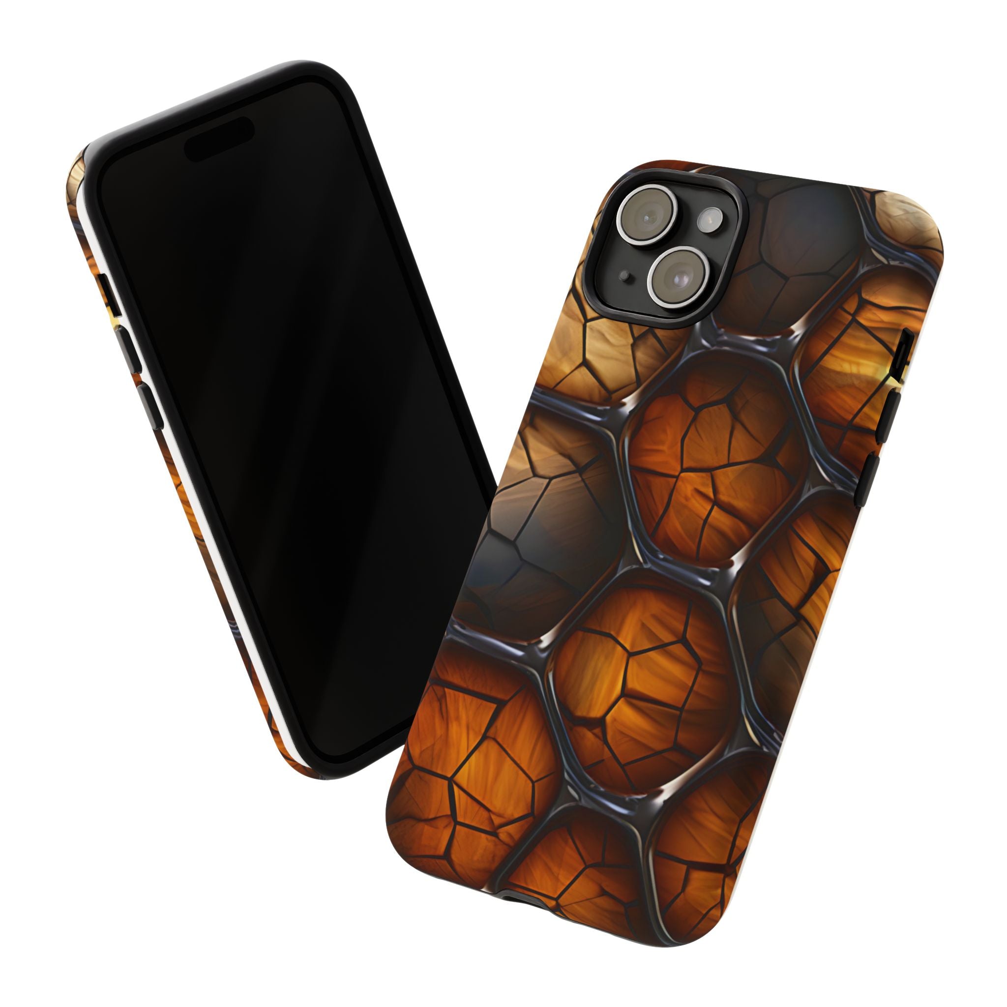 Cracked Wood Honeycomb iPhone Case