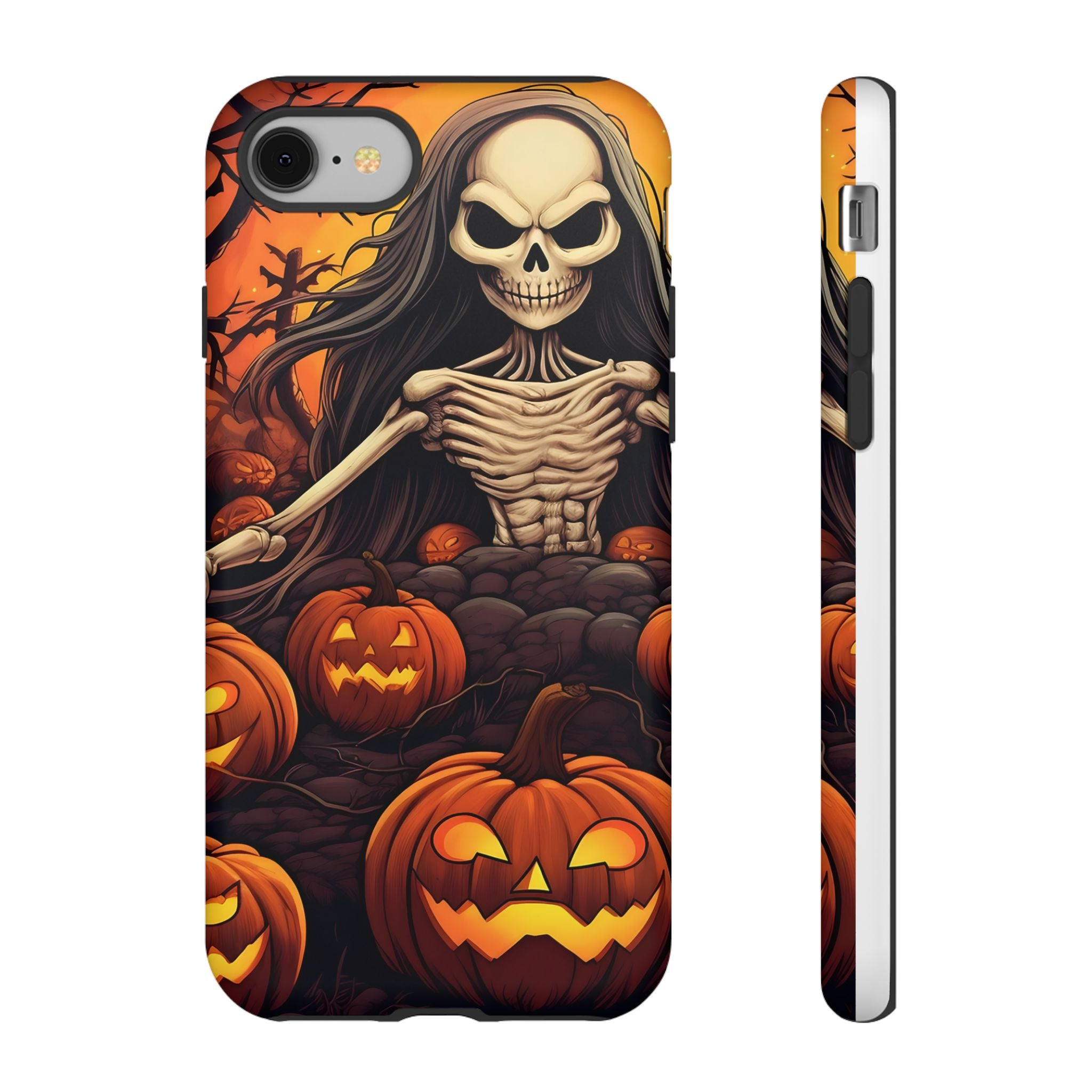 Spooky Skeleton Hexagon iPhone Case