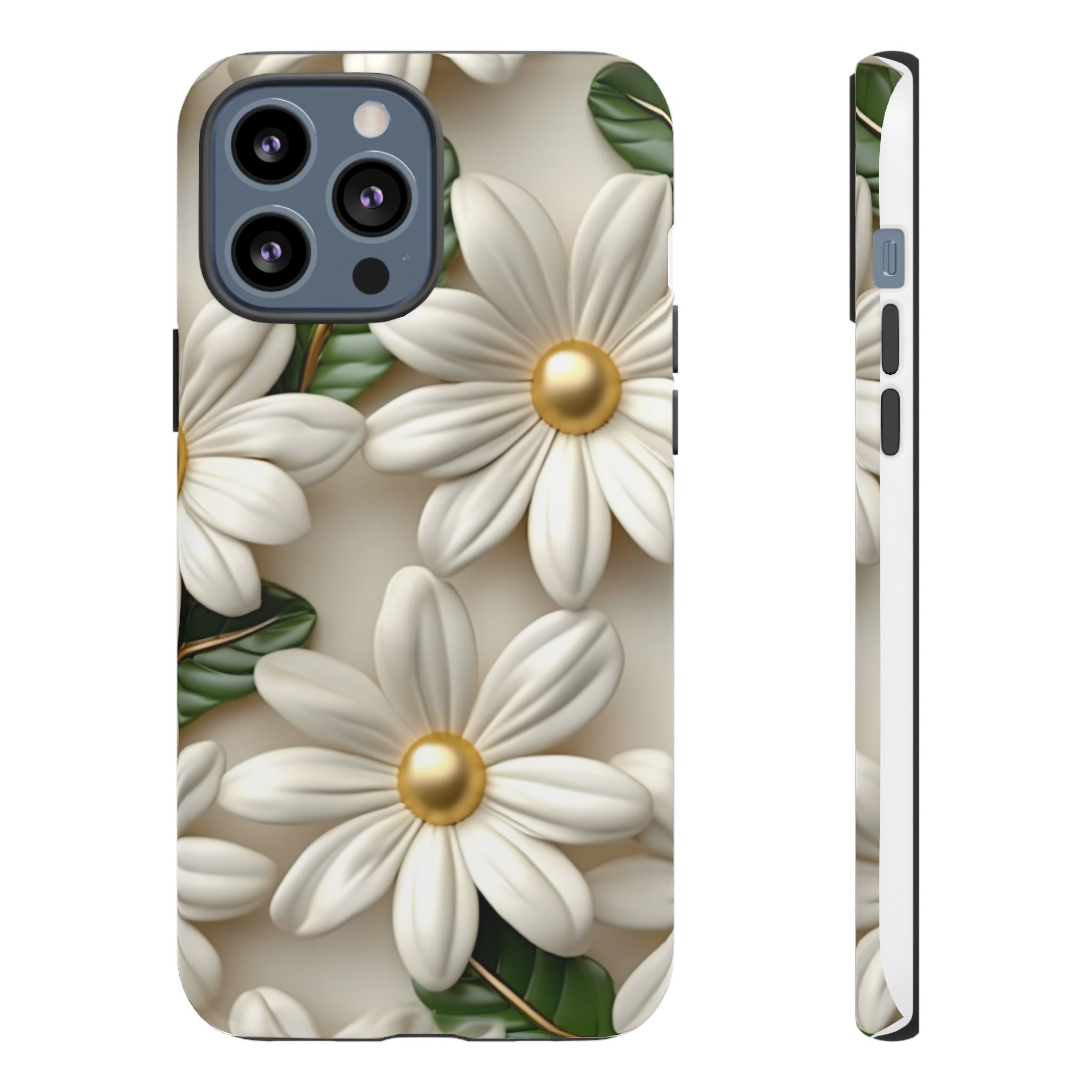 Sculpted Daisy iPhone Case - Hexagon Stone