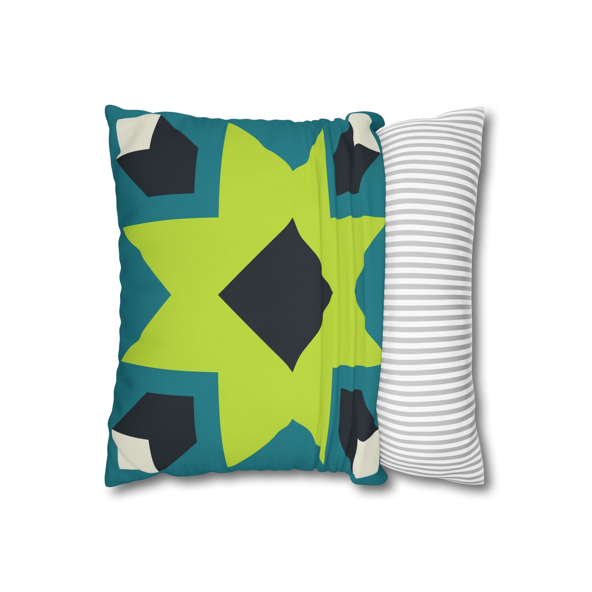 Geometric Teal Star Pillowcase