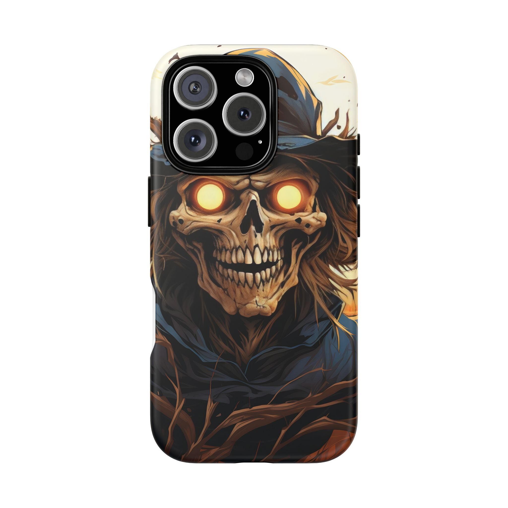 Eerie Scarecrow Hexagon Stone iPhone Case