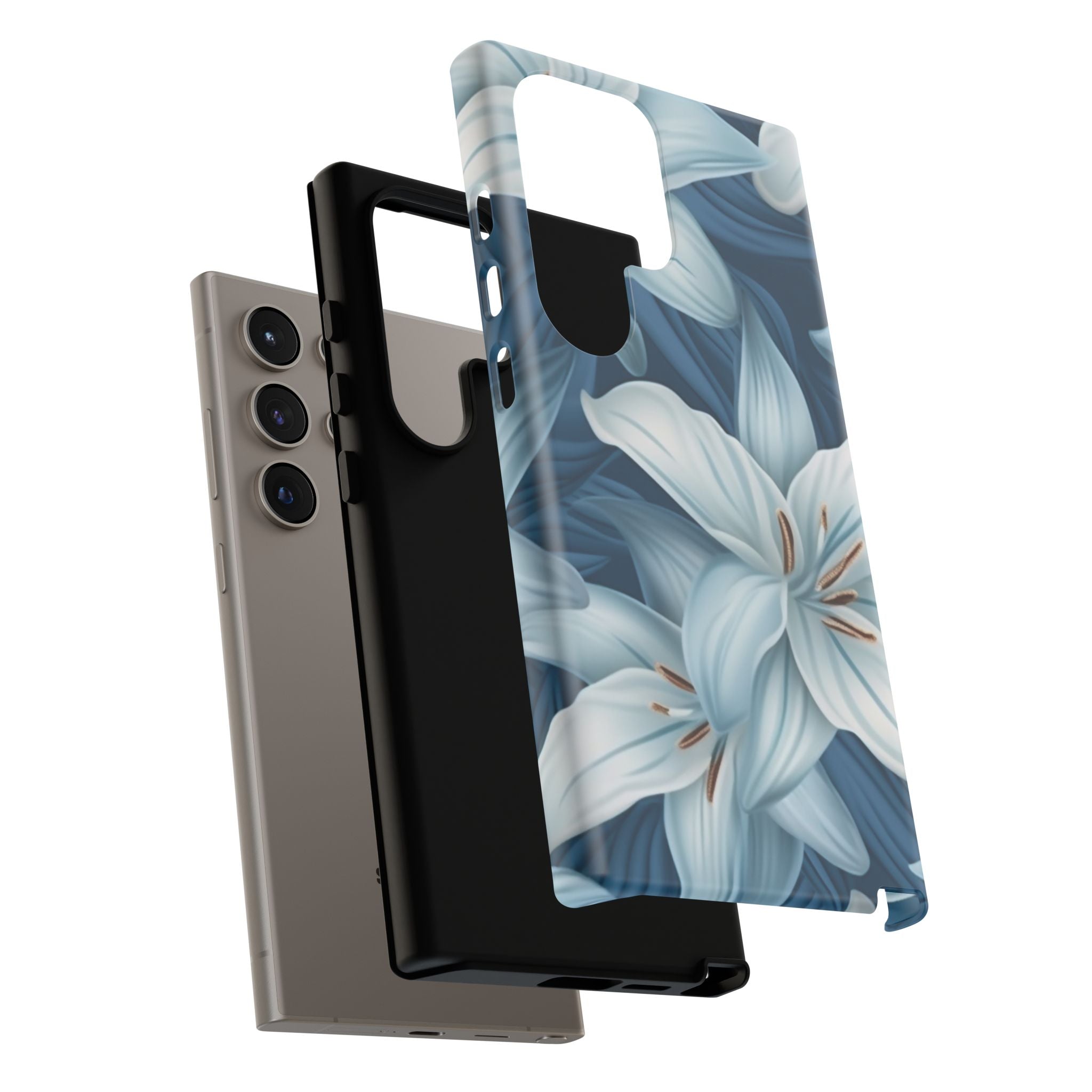 Pastel Blue Lily Samsung Phone Case