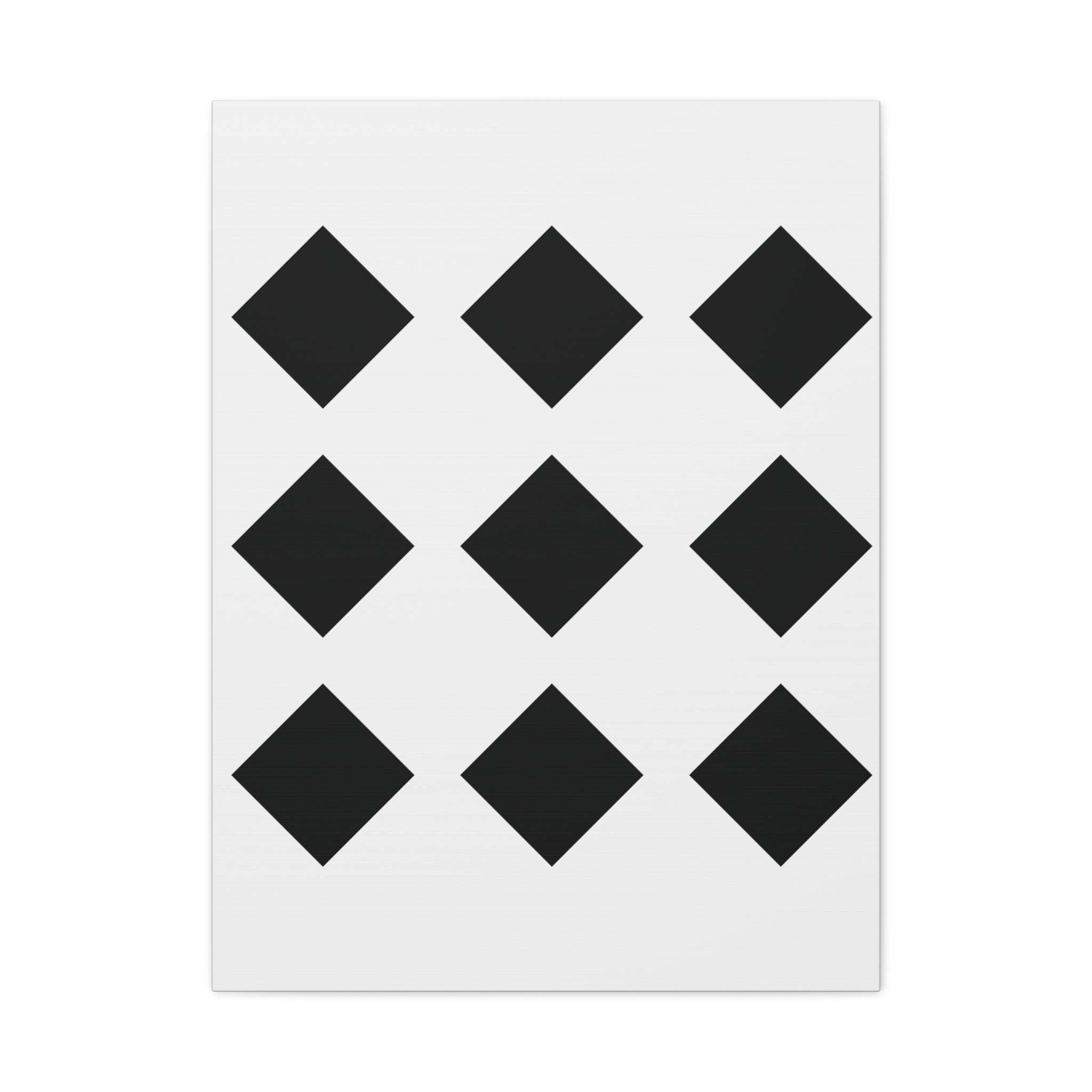 Black Diamond Grid - Matte Canvas Art