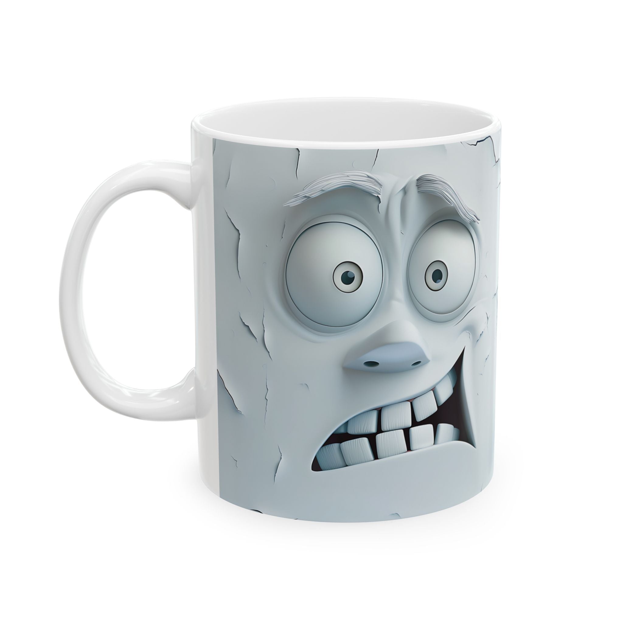 Cracked Faces Mug - Funny Cartoon Mug