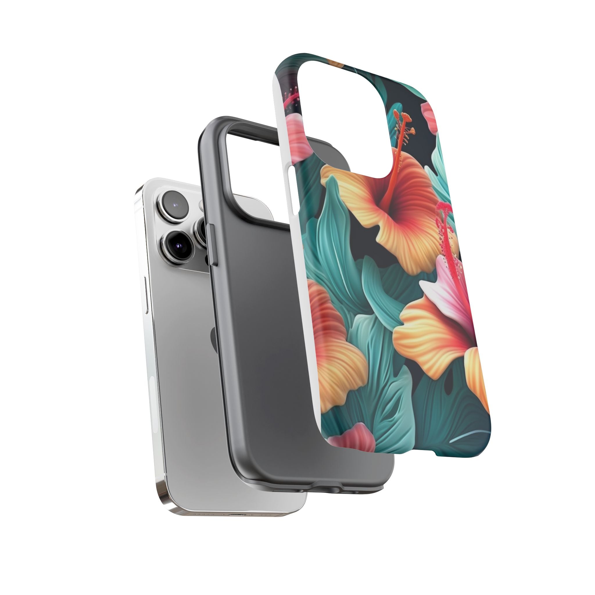 Tropical Hibiscus Hexagon iPhone Case