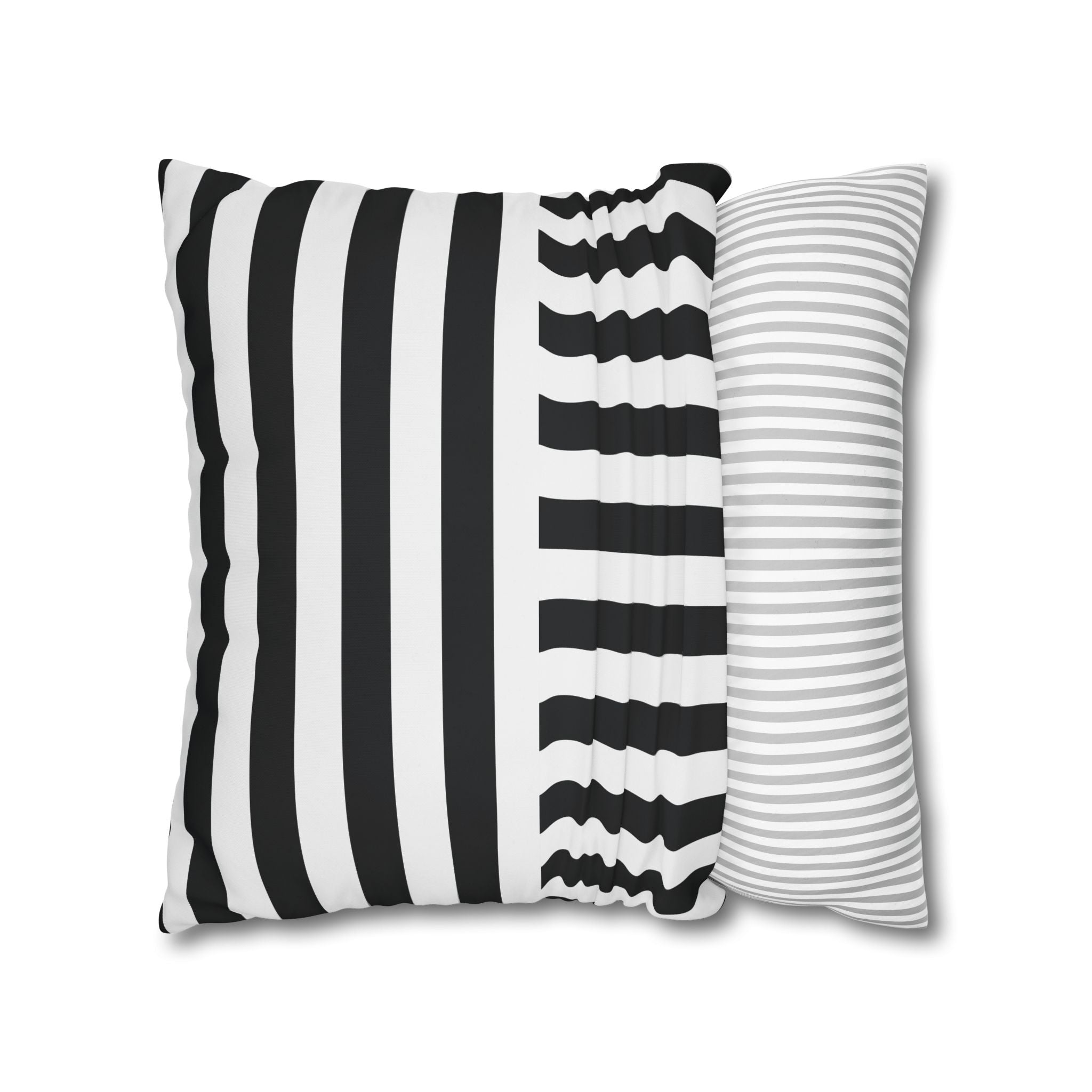 Geometric Black & White Stripe Pillowcase