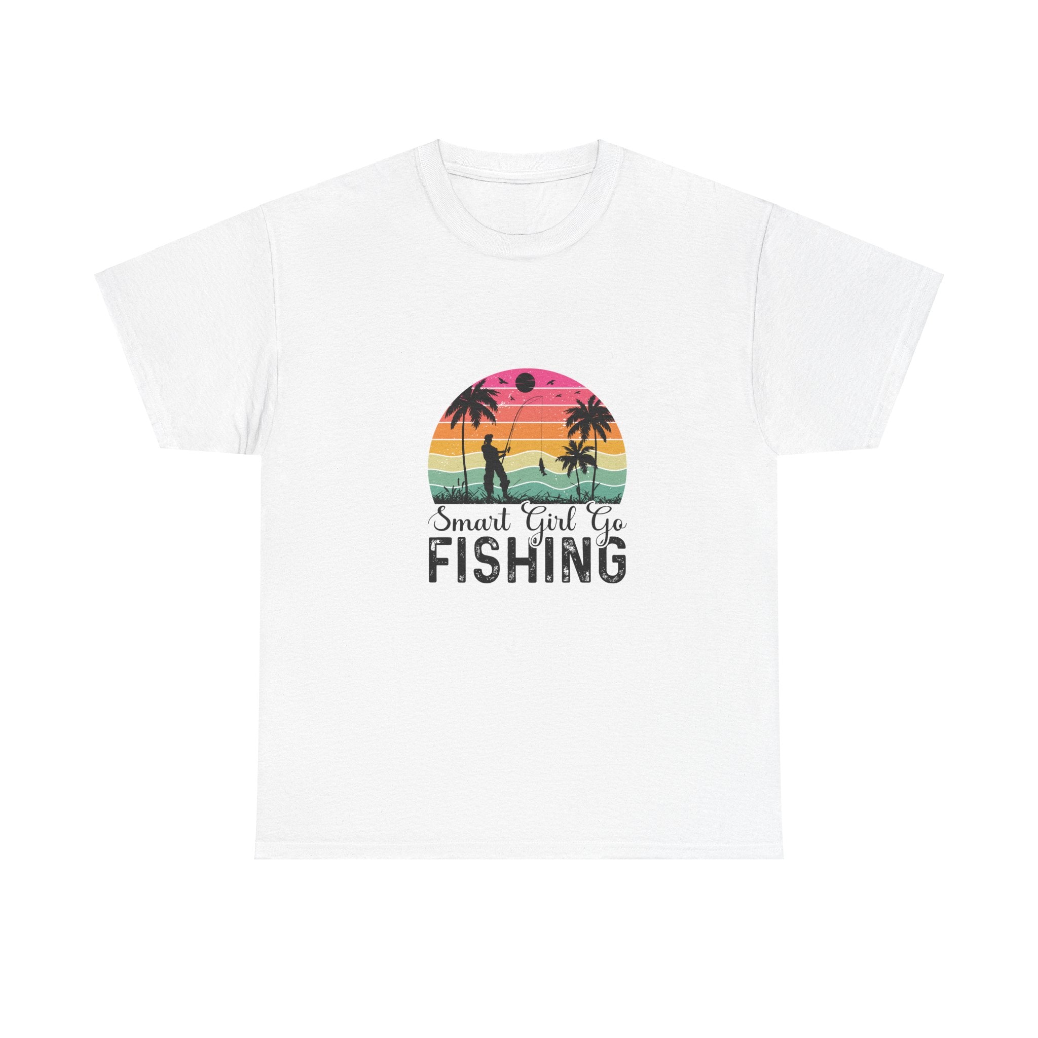 Smart Girl Go Fishing Retro T-Shirt