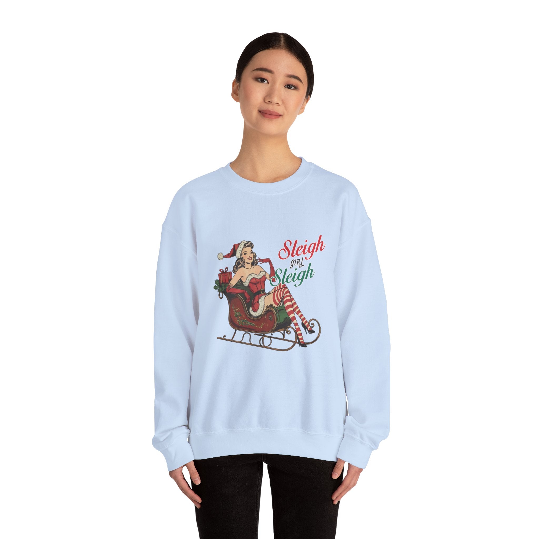 Sleigh Girl Sleigh Vintage Christmas Sweatshirt