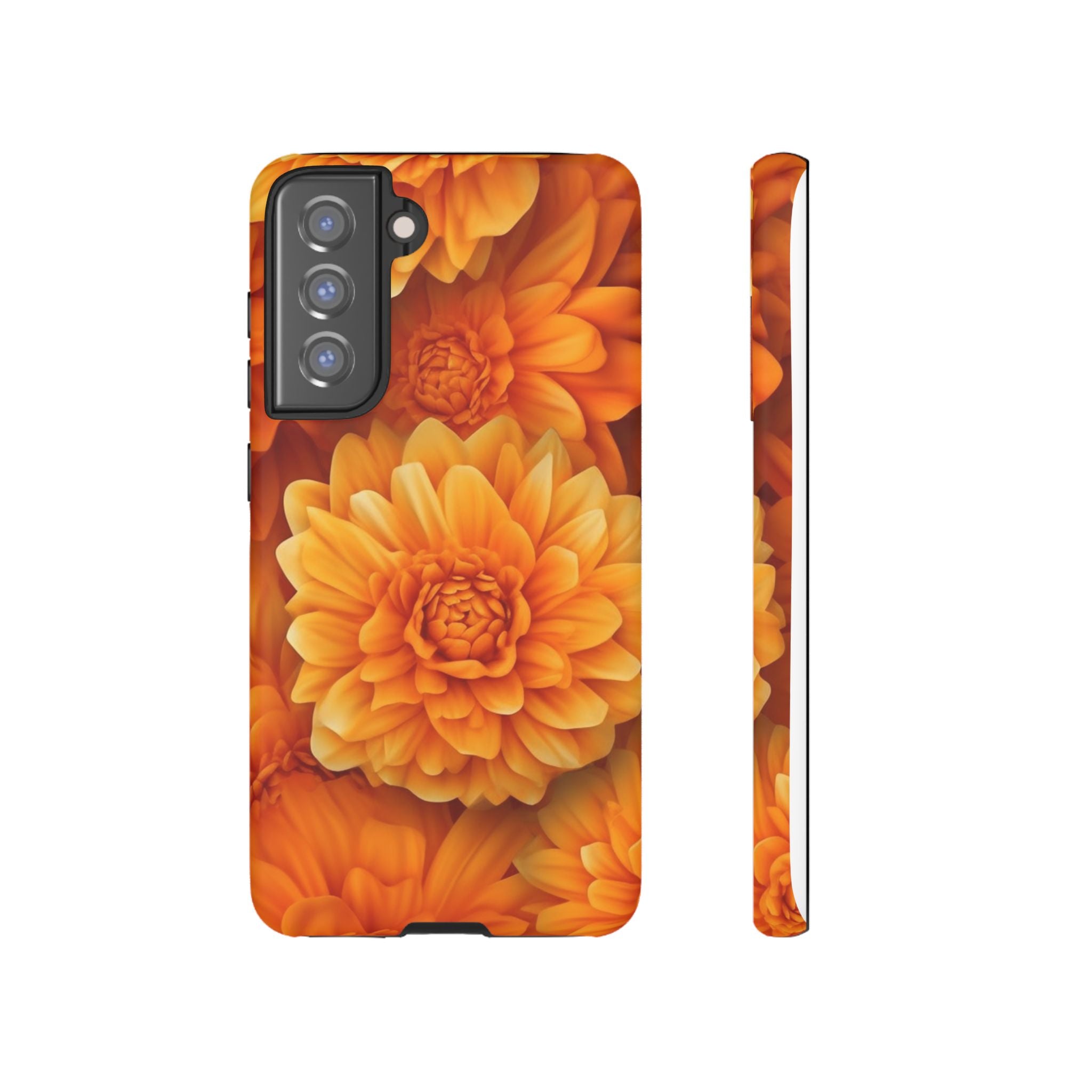 Orange Dahlia Bloom Samsung Case