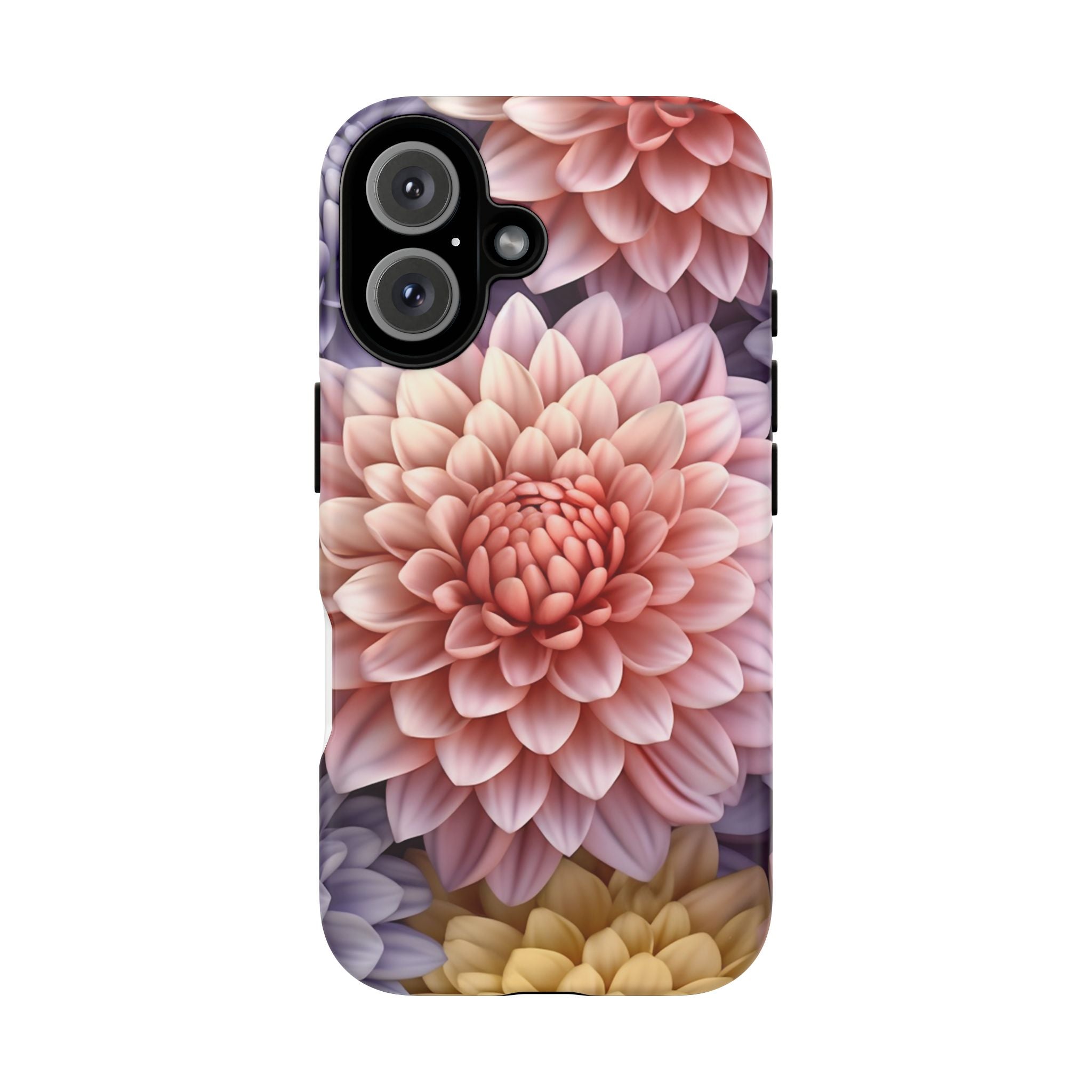 Dahlia Bloom Hexagon Stone iPhone Case