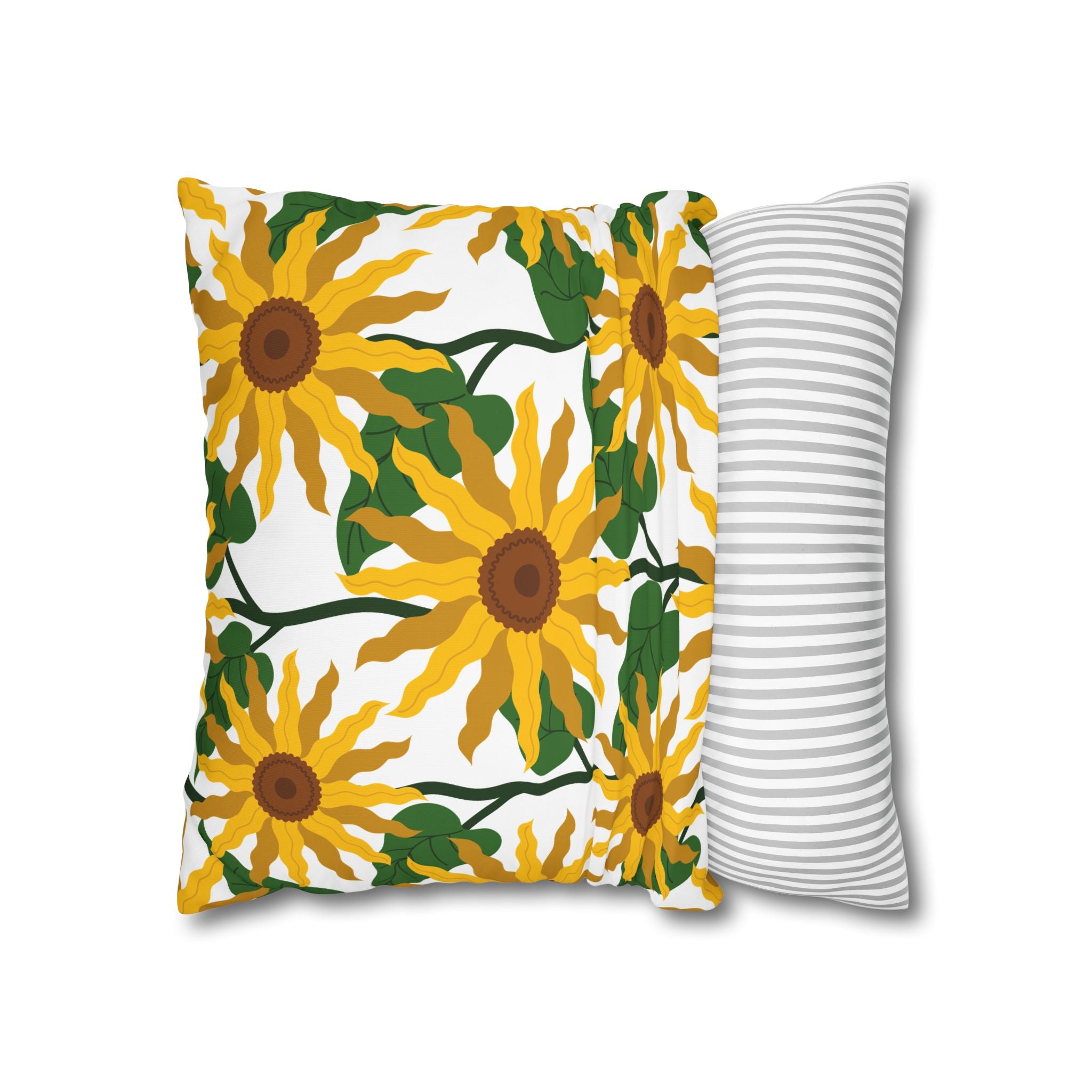 Bold Sunflower Pillowcase - Black & Gold