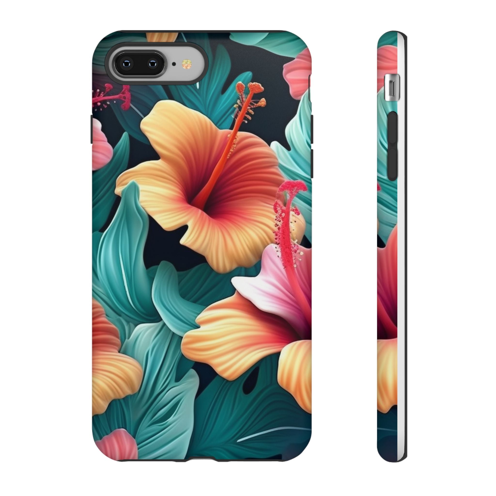 Tropical Hibiscus Hexagon iPhone Case