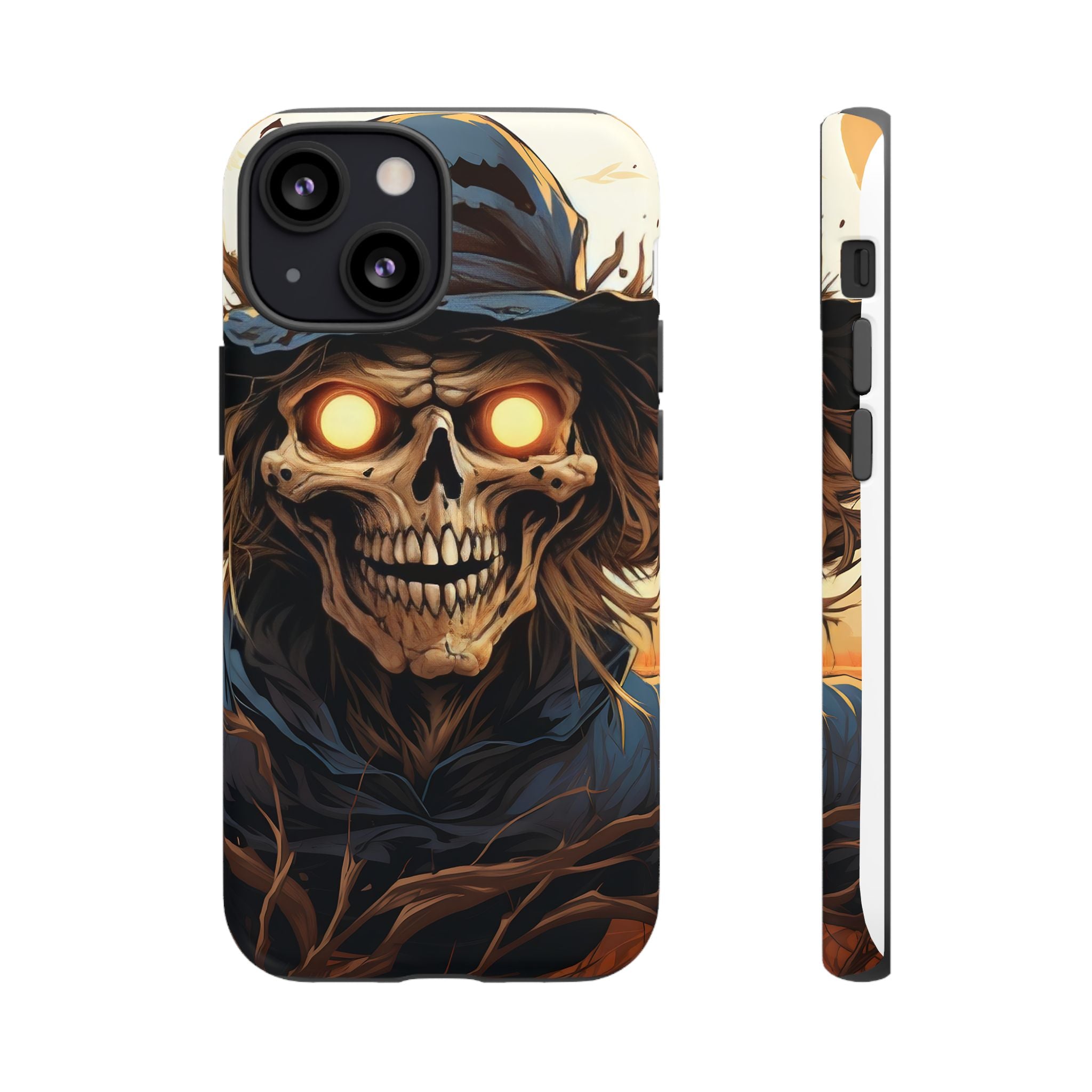 Eerie Scarecrow Hexagon Stone iPhone Case