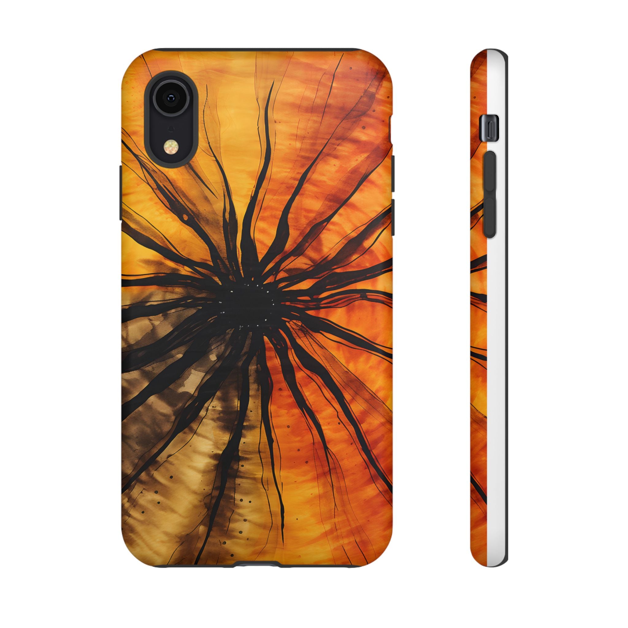 Fiery Sunburst Hexagon iPhone Case