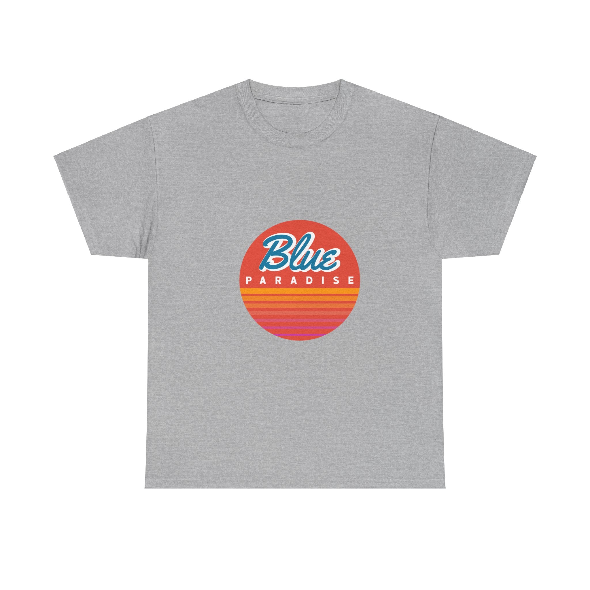 Retro Blue Paradise Sunset T-Shirt