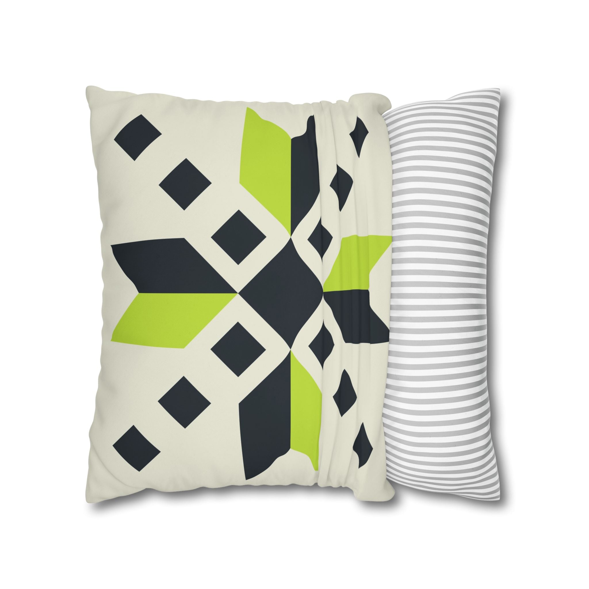 Geometric Teal & Green Pillowcase