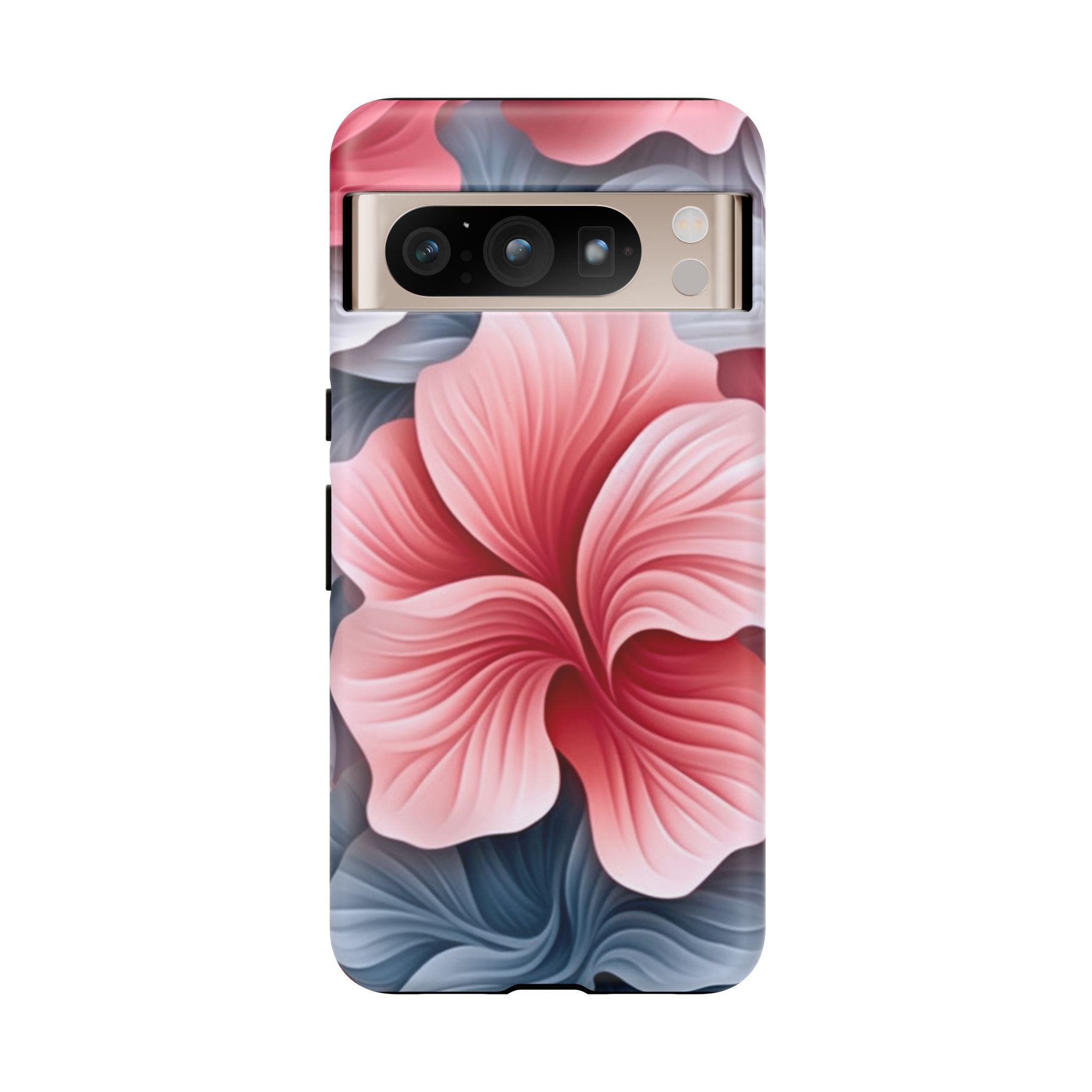 Abstract Floral Google Pixel Case (All Models) - Pink & Grey