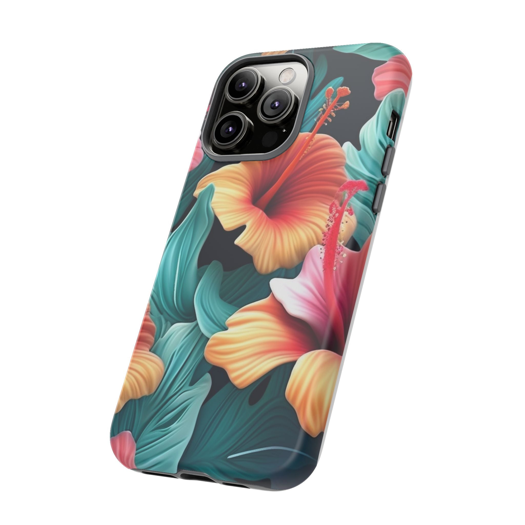 Tropical Hibiscus Hexagon iPhone Case