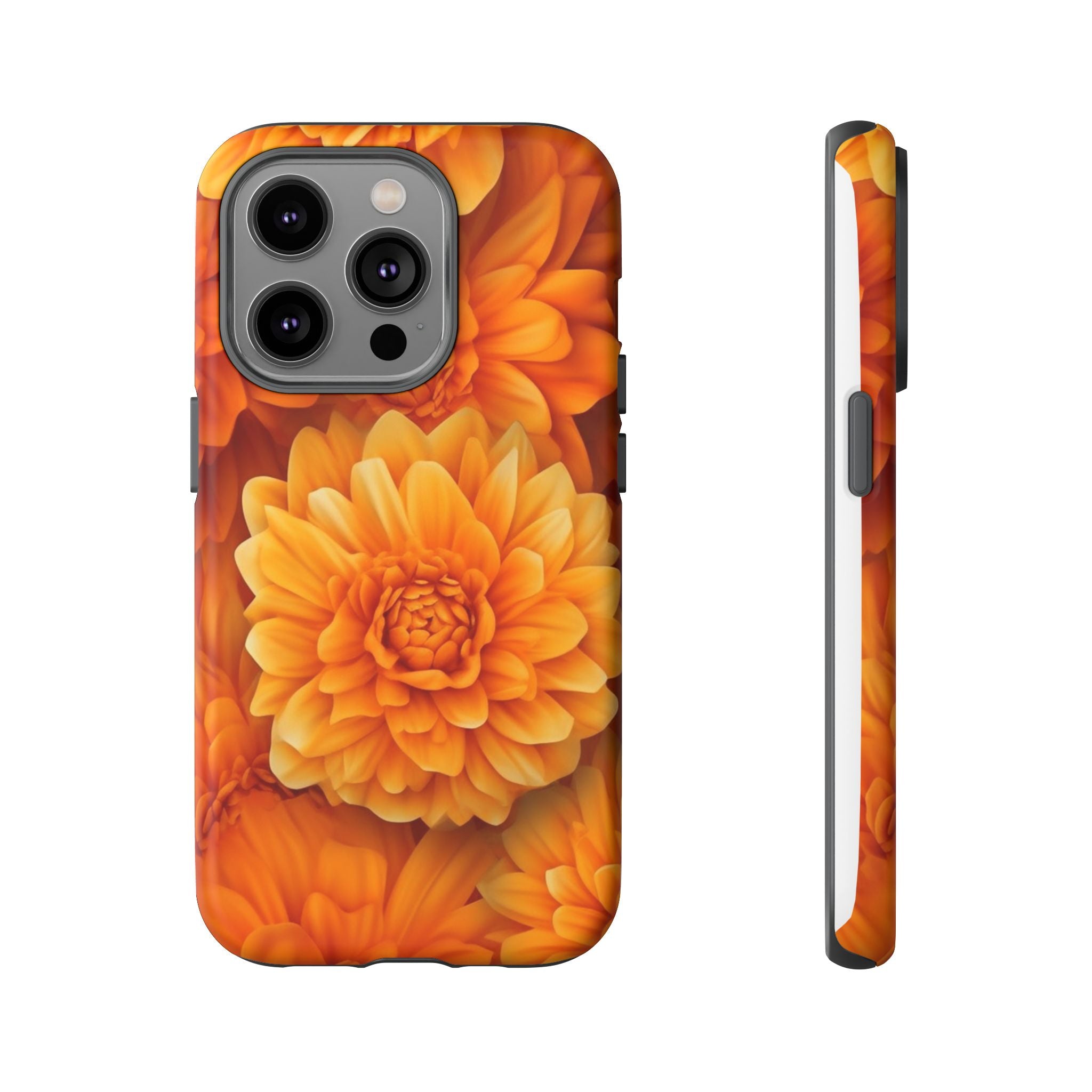 Fiery Dahlia Hexagon iPhone Case