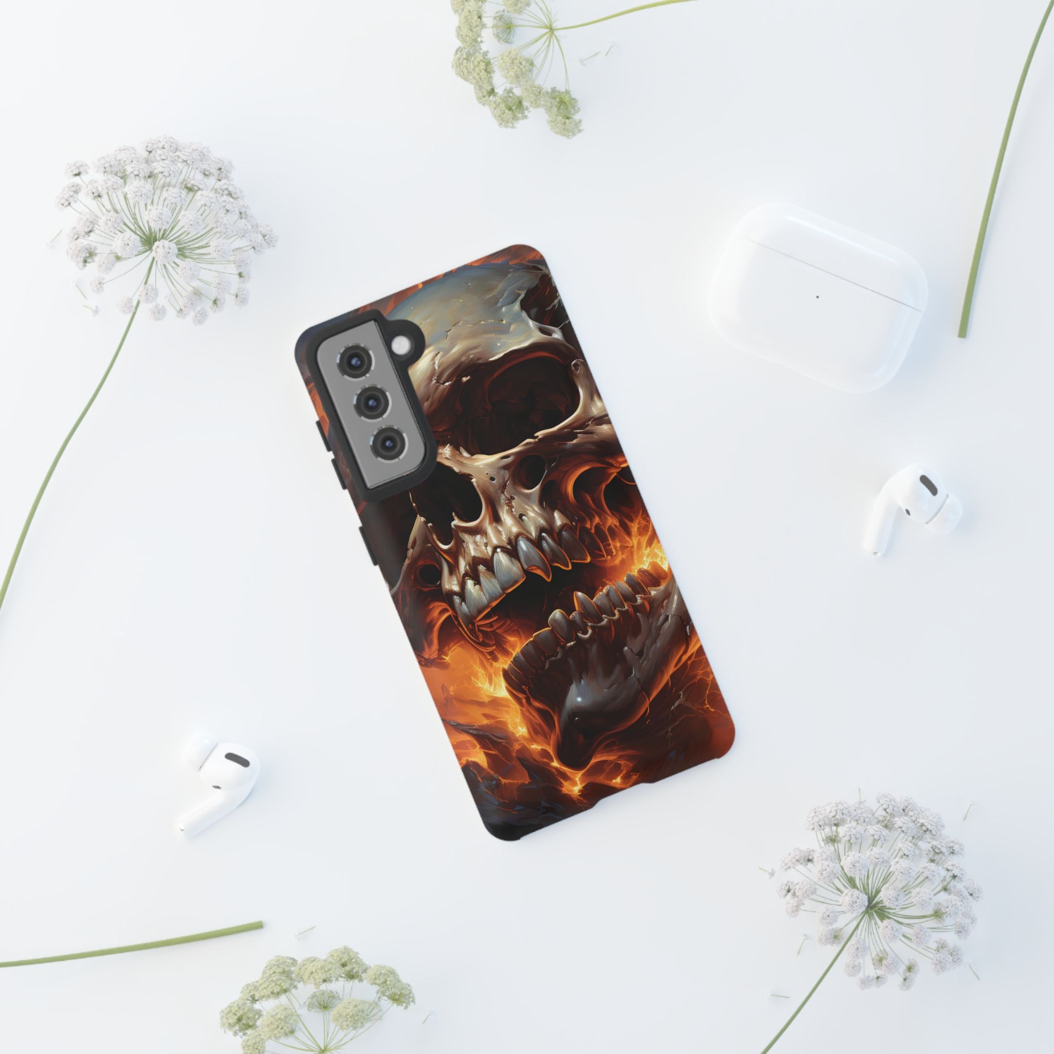 Fiery Skull Samsung Phone Case