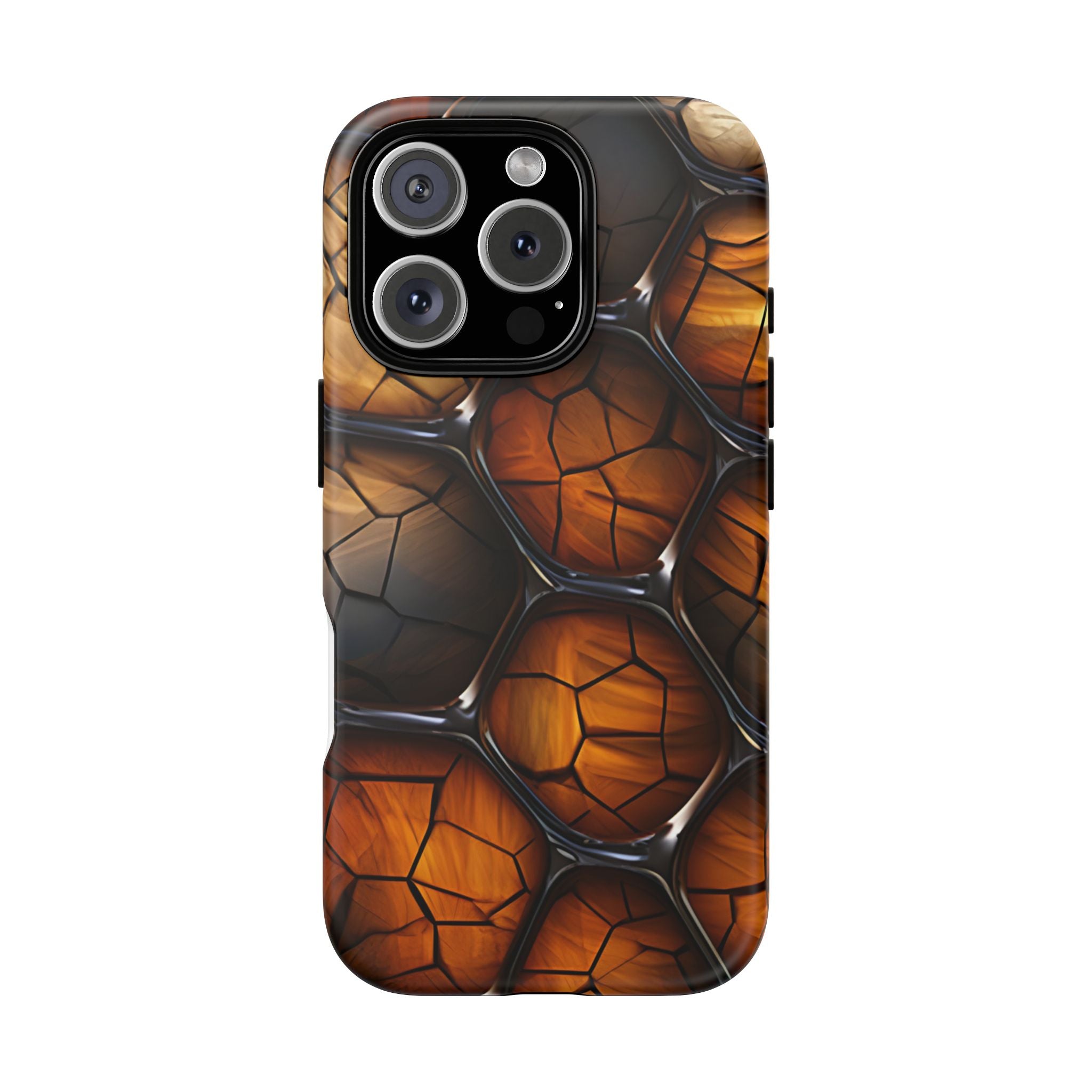 Cracked Wood Honeycomb iPhone Case