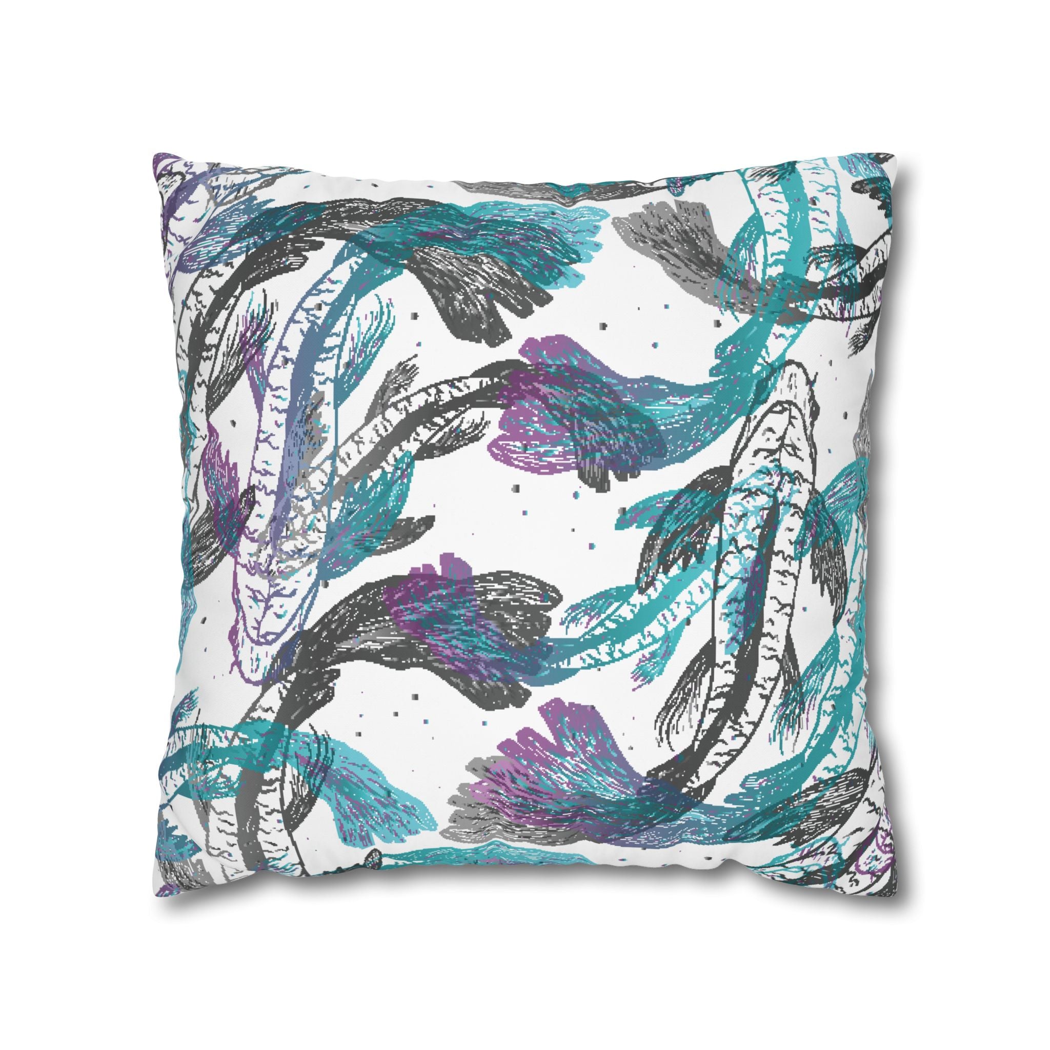 Koi Fish Pillowcase - Teal & Purple