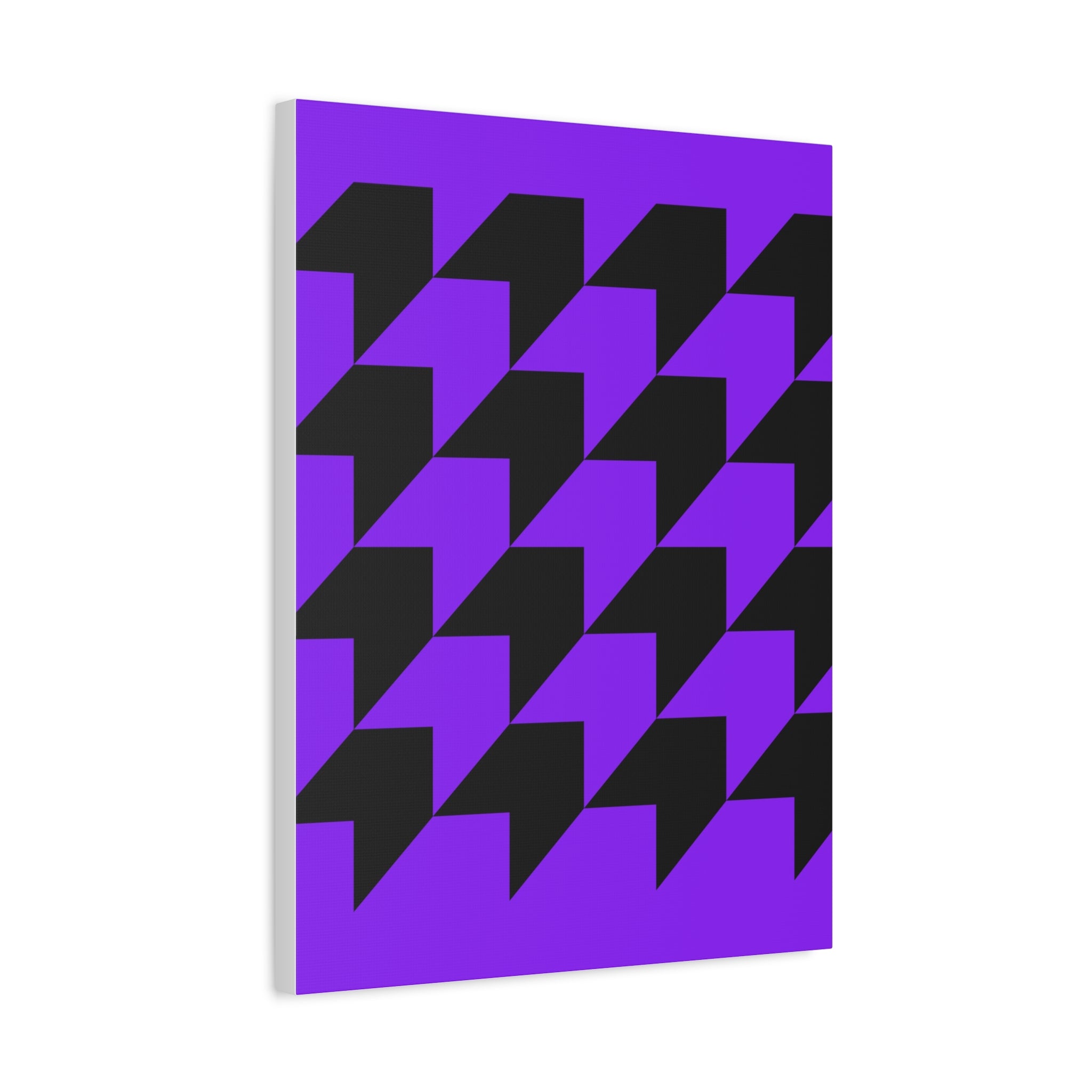 Geometric Purple Arrow Canvas Art