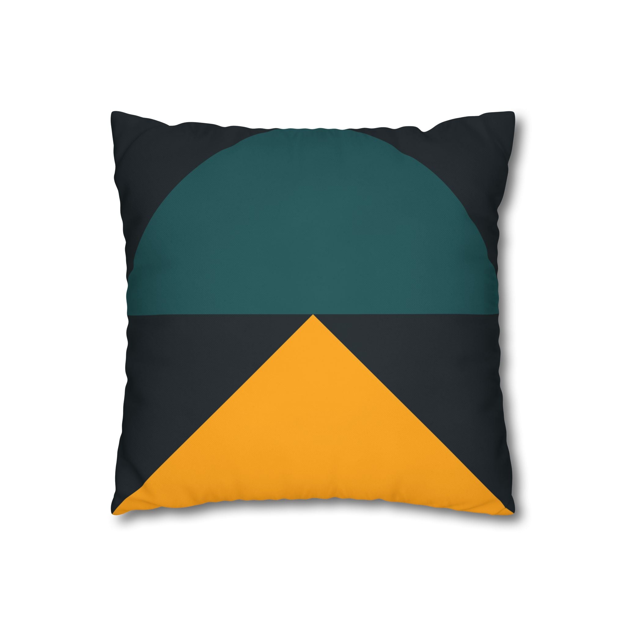 Geometric Teal & Gold Peak Pillowcase