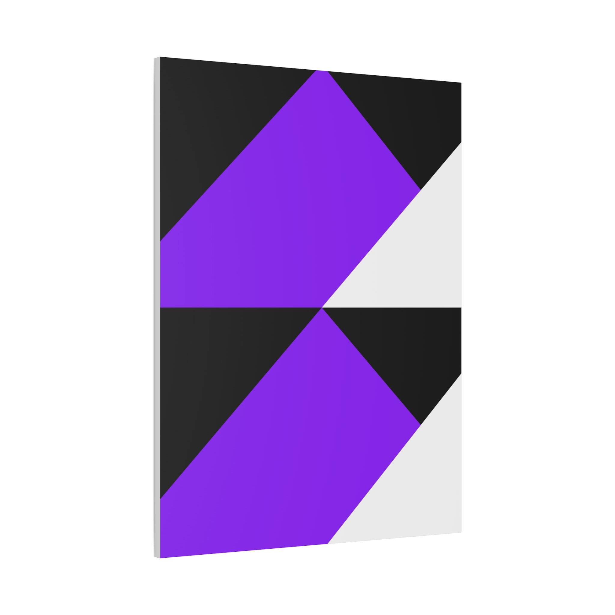 Geometric Purple Triangle Canvas Art