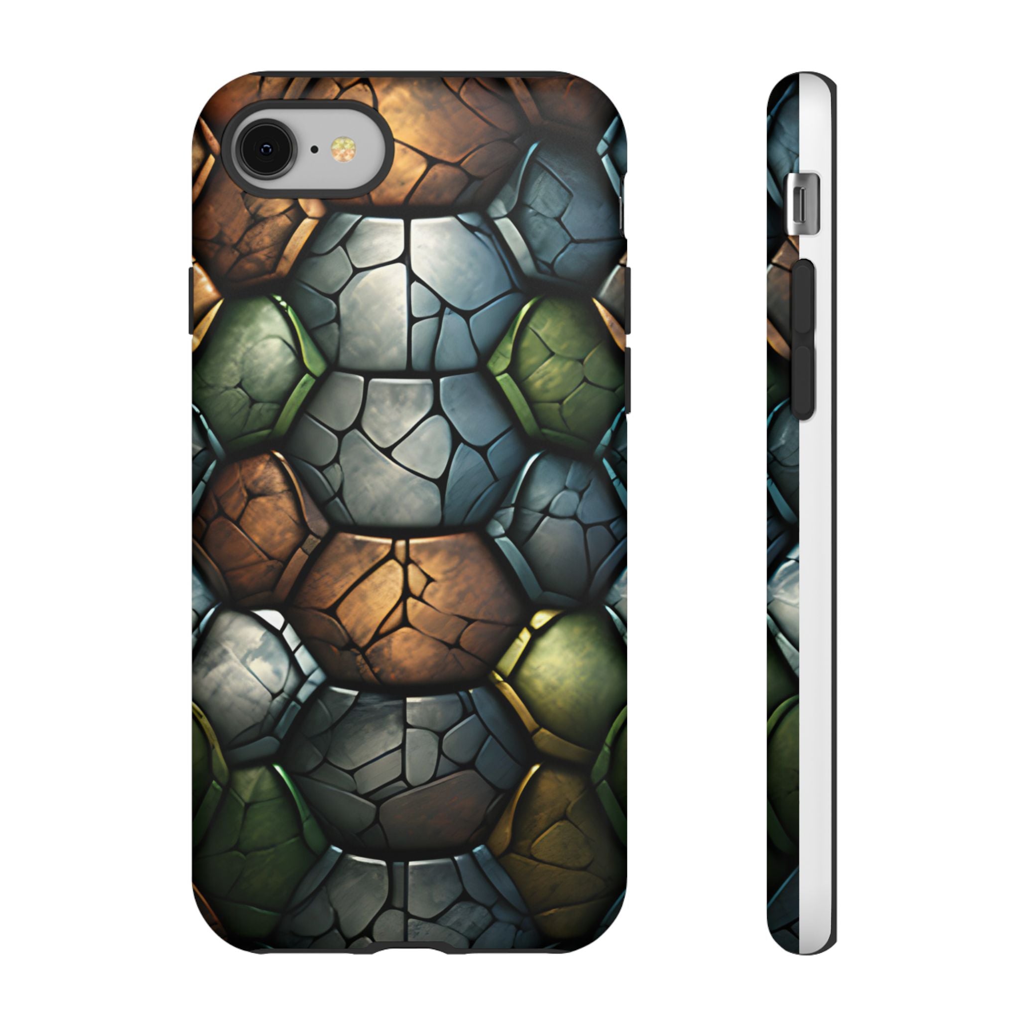 Hexagon Stone iPhone Case - Rugged Texture