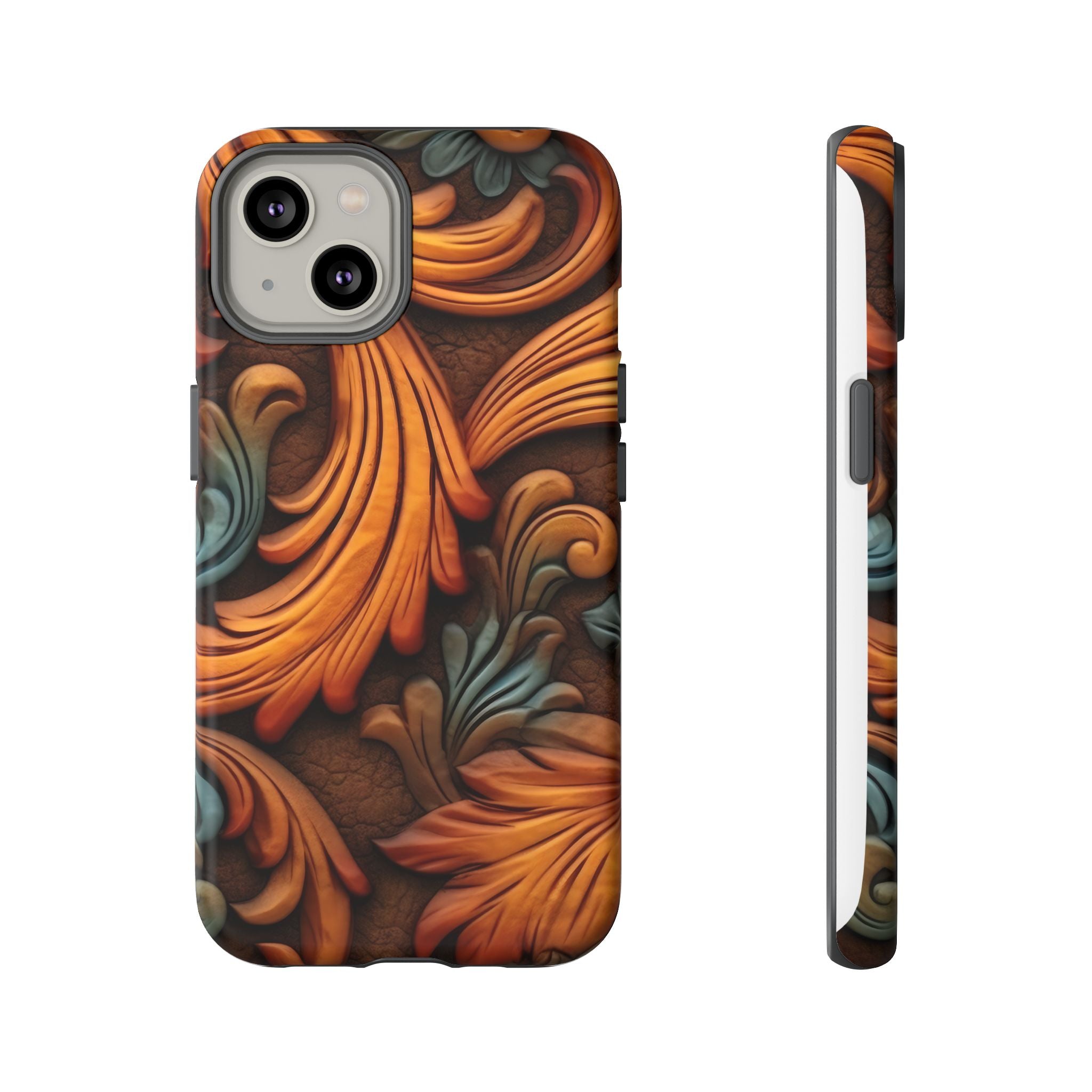 Baroque Copper iPhone Case - Hexagon Stone