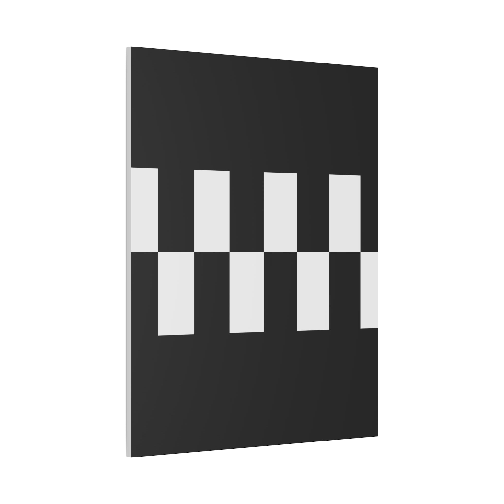 Black & White Checkered Canvas Art