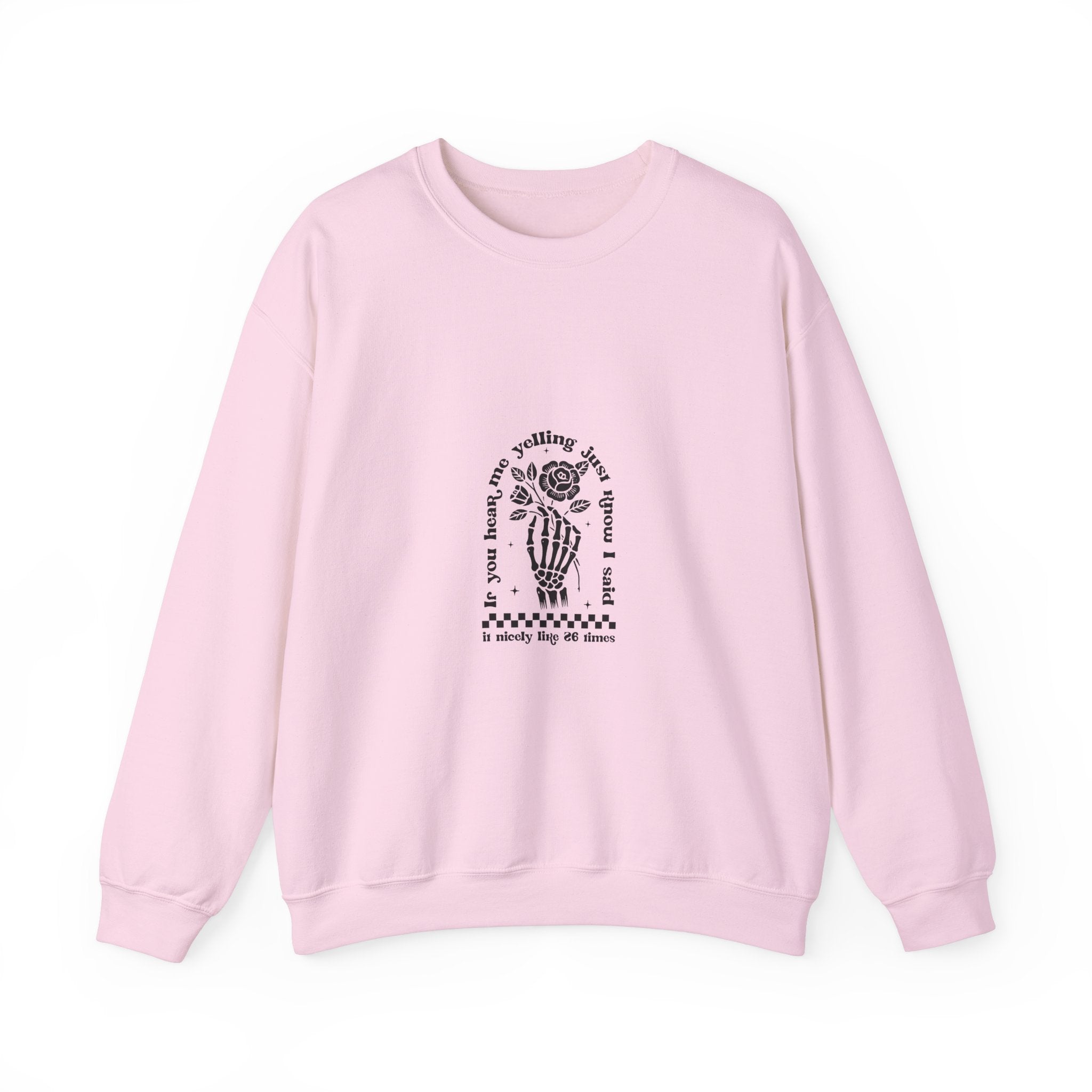 Skeletal Rose Sweatshirt: Nicely Said