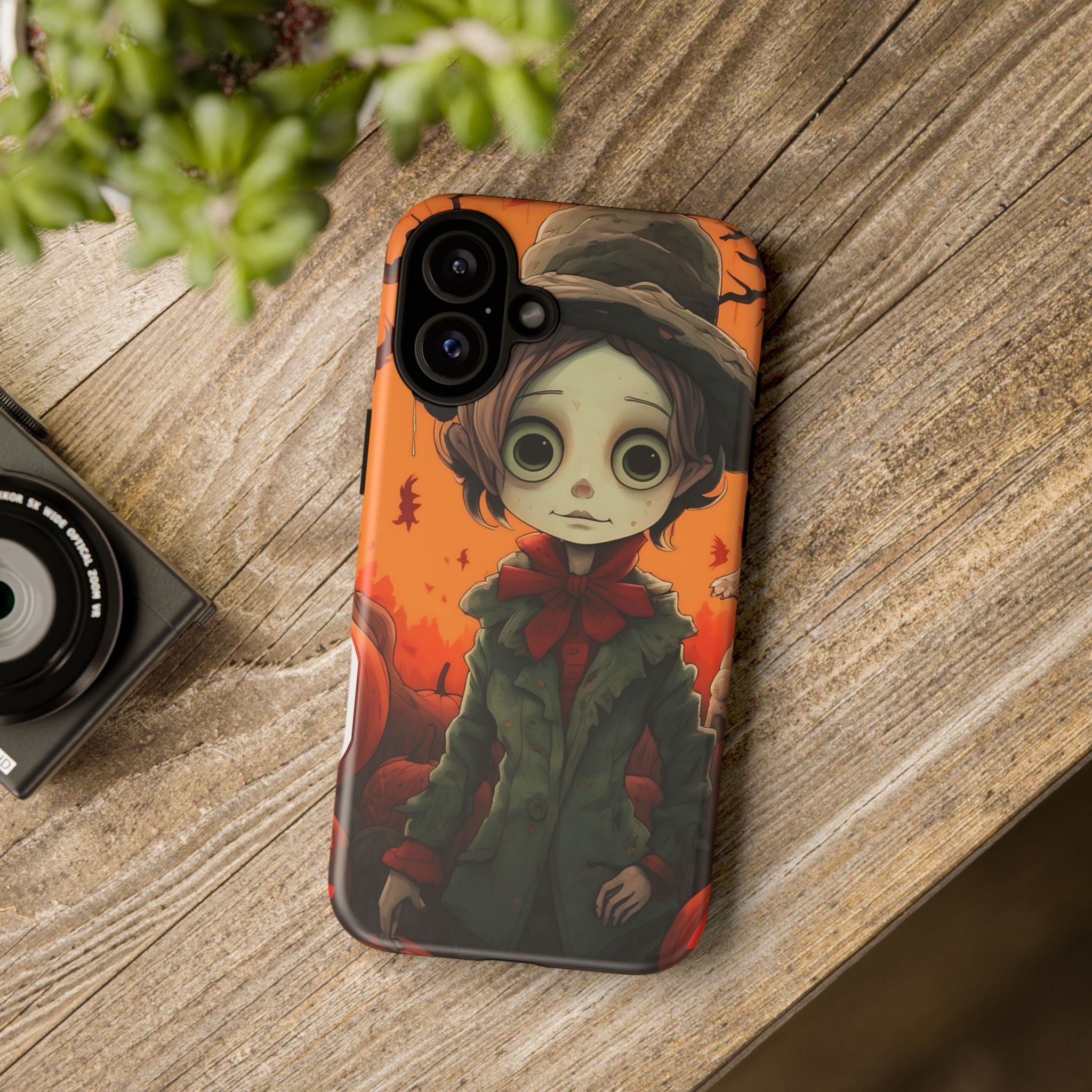 Spooky Autumn Child Hexagon Stone iPhone Case