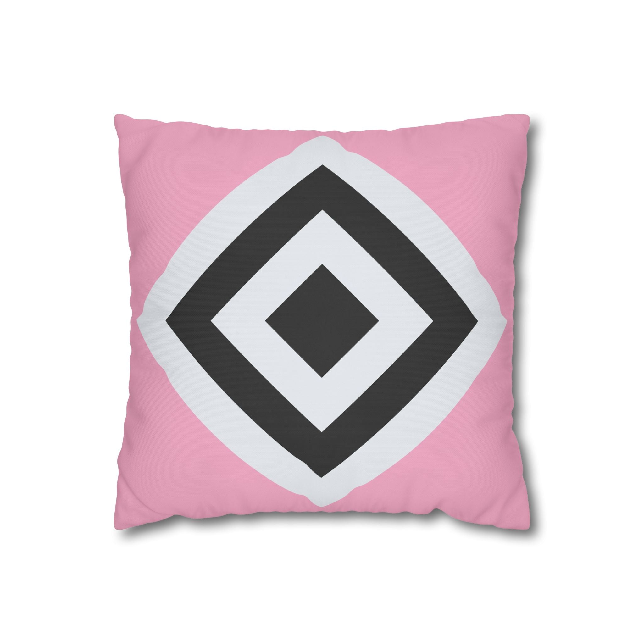 Geometric Diamond Pillowcase - Blush Pink